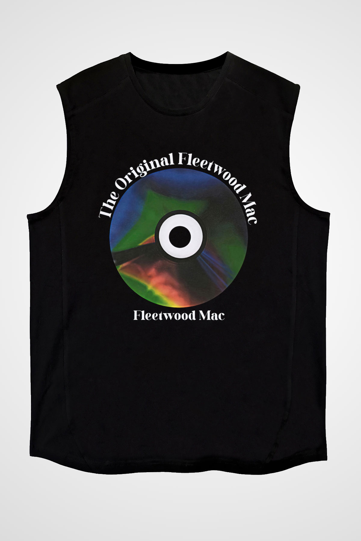 Fleetwod Mac Baskılı Unisex Siyah Kolsuz Tişört - Tshirt