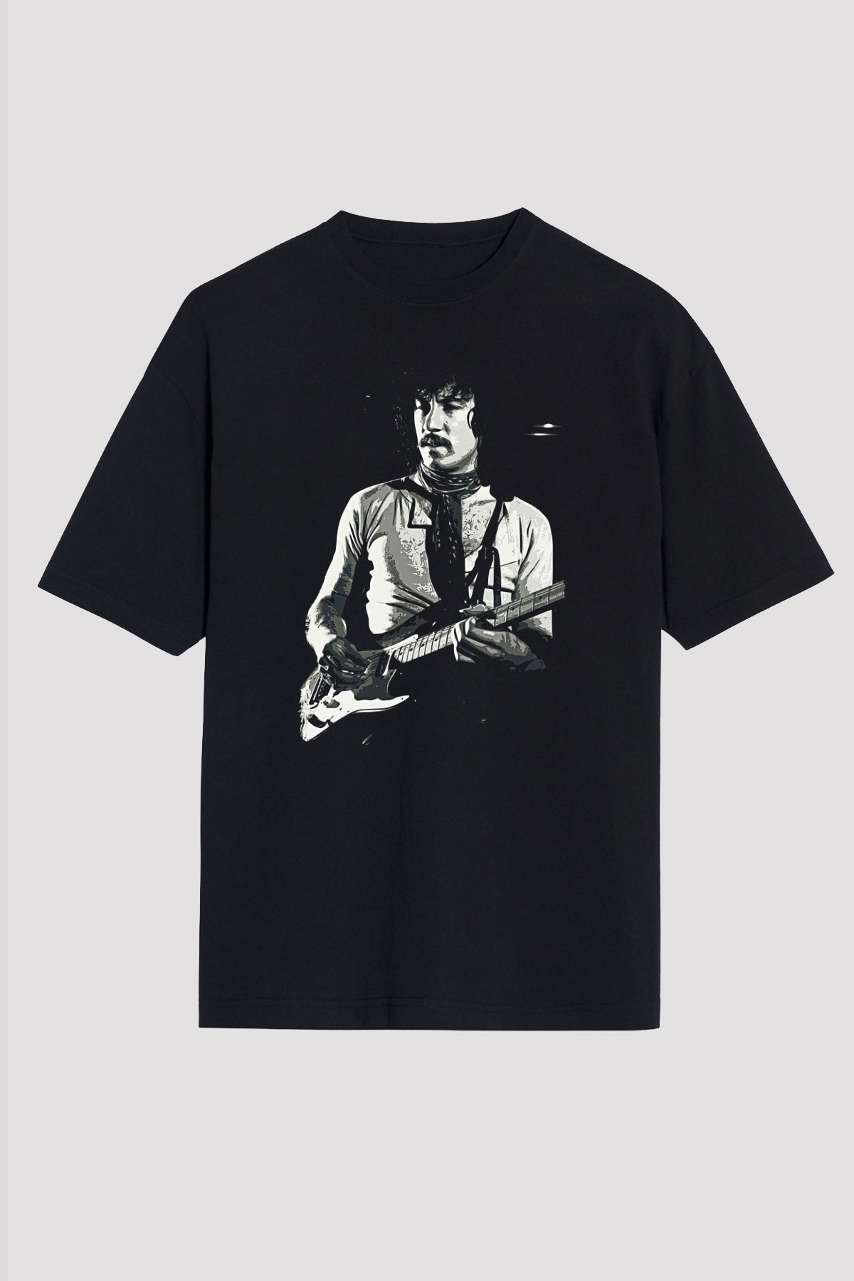 Fleetwod Mac Baskılı Unisex Siyah Oversize Tişört - Tshirt