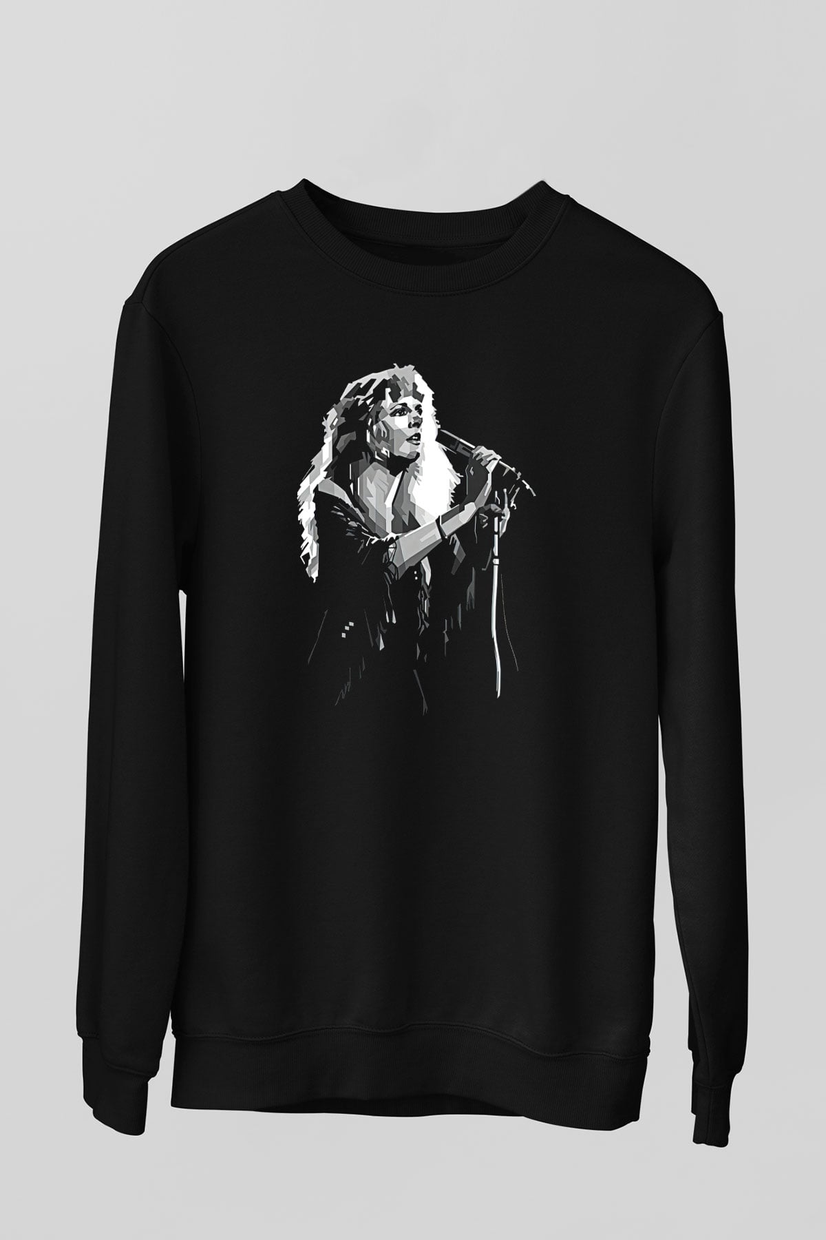 Fleetwod Mac Baskılı Unisex Siyah Sweatshirt