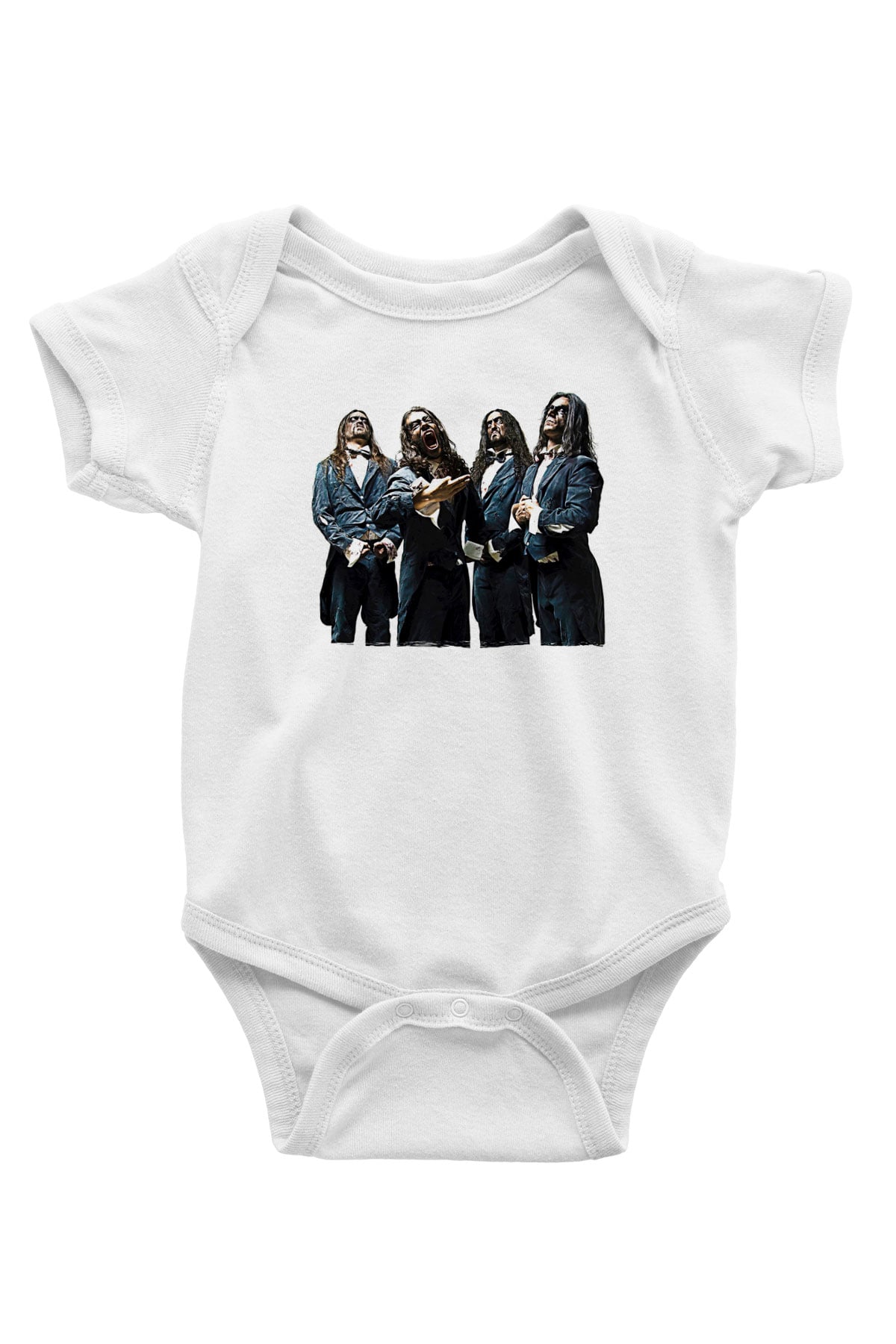 Fleshgod Apocalypse Baskılı Beyaz Unisex Bebek Body - Zıbın