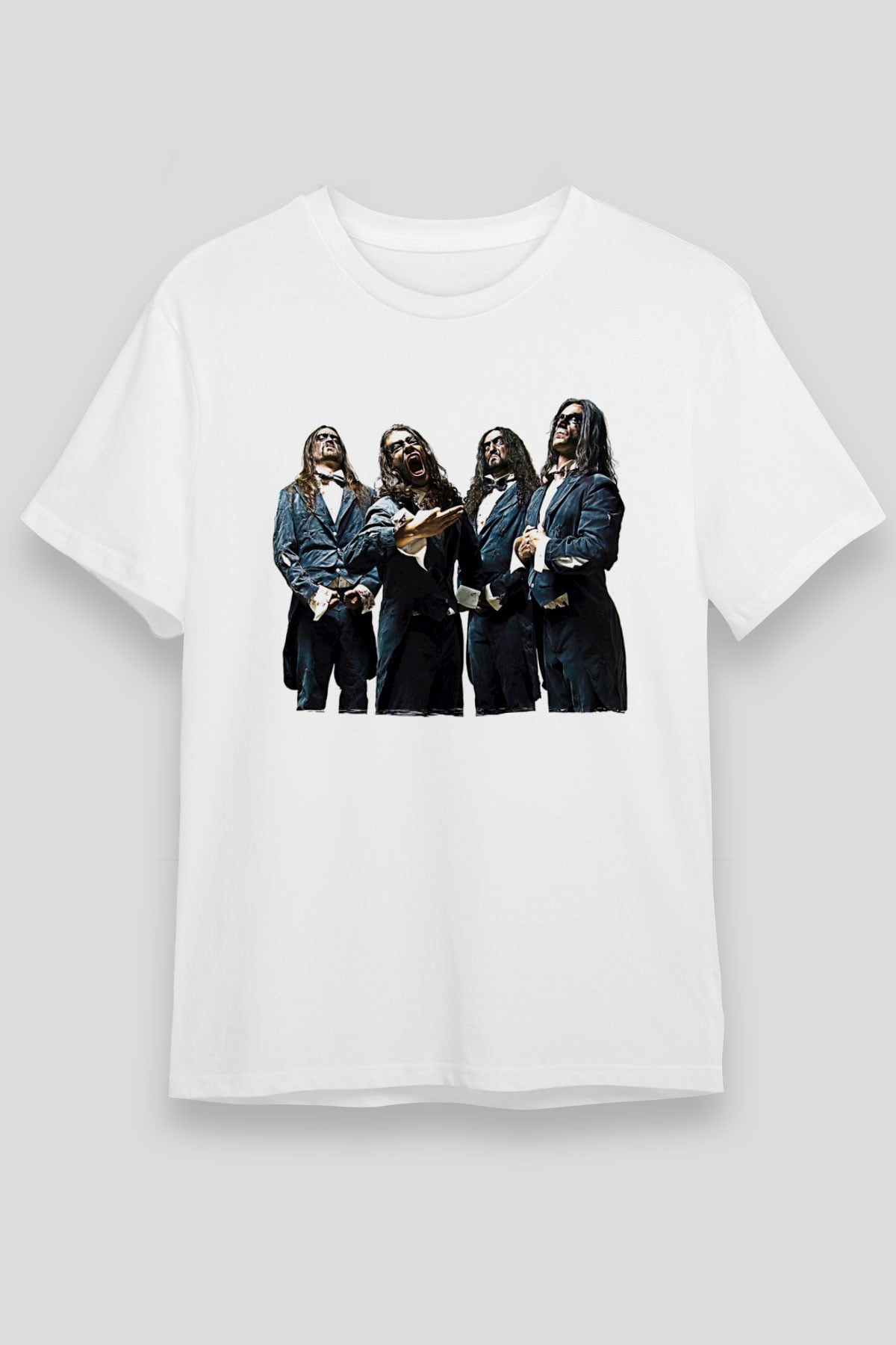 Fleshgod Apocalypse Baskılı Unisex Beyaz Tişört - Tshirt