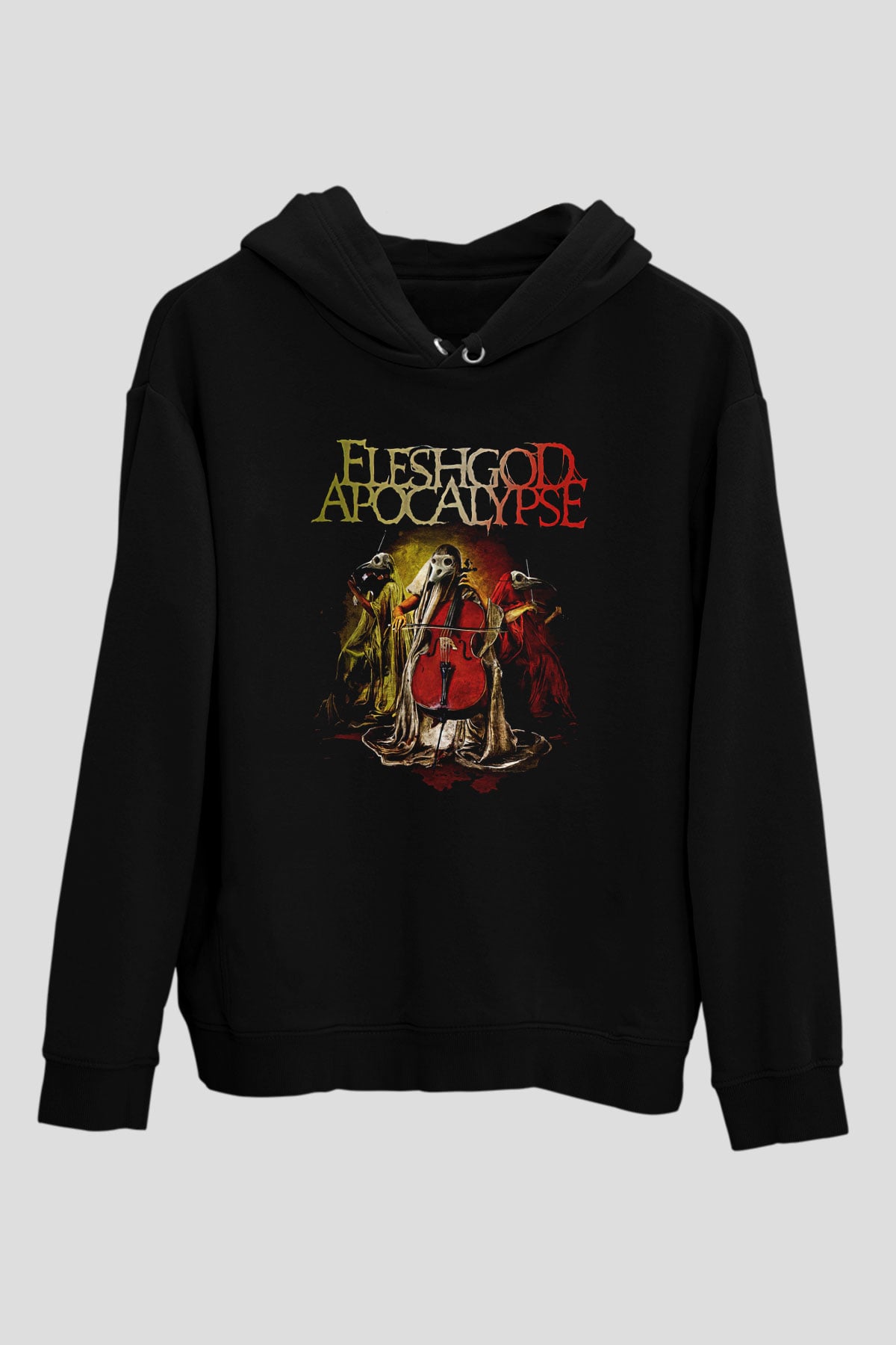 Fleshgod Apocalypse Baskılı Unisex Siyah Kapüşonlu Sweatshirt