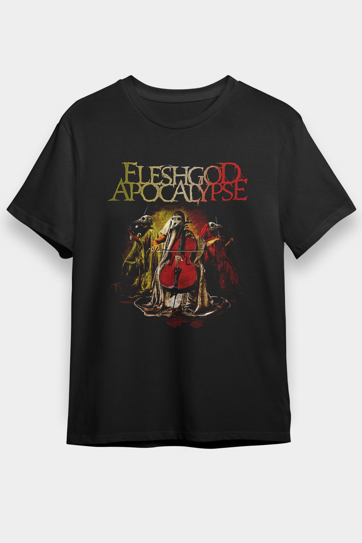 Fleshgod Apocalypse Baskılı Unisex Siyah Tişört - Tshirt