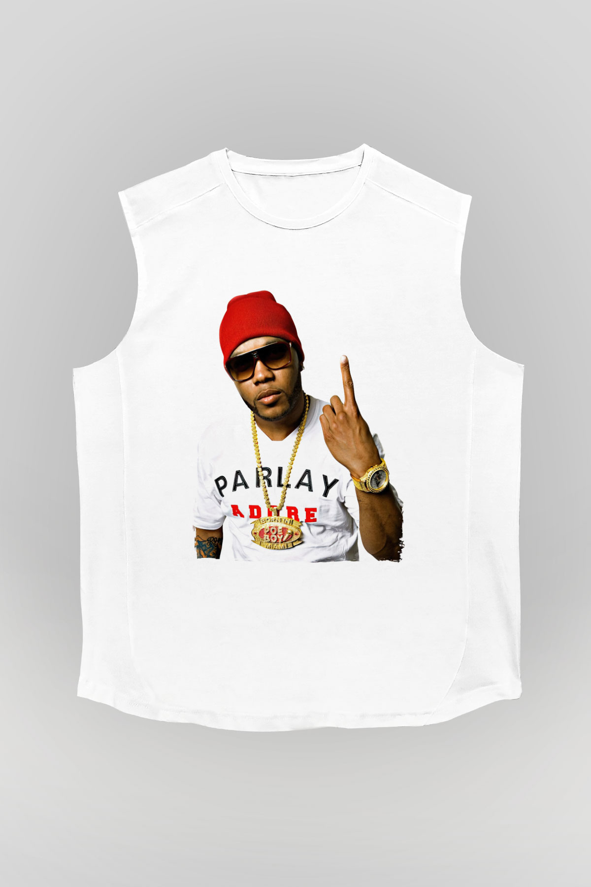 Flo Rida Beyaz Unisex Kolsuz Tişört