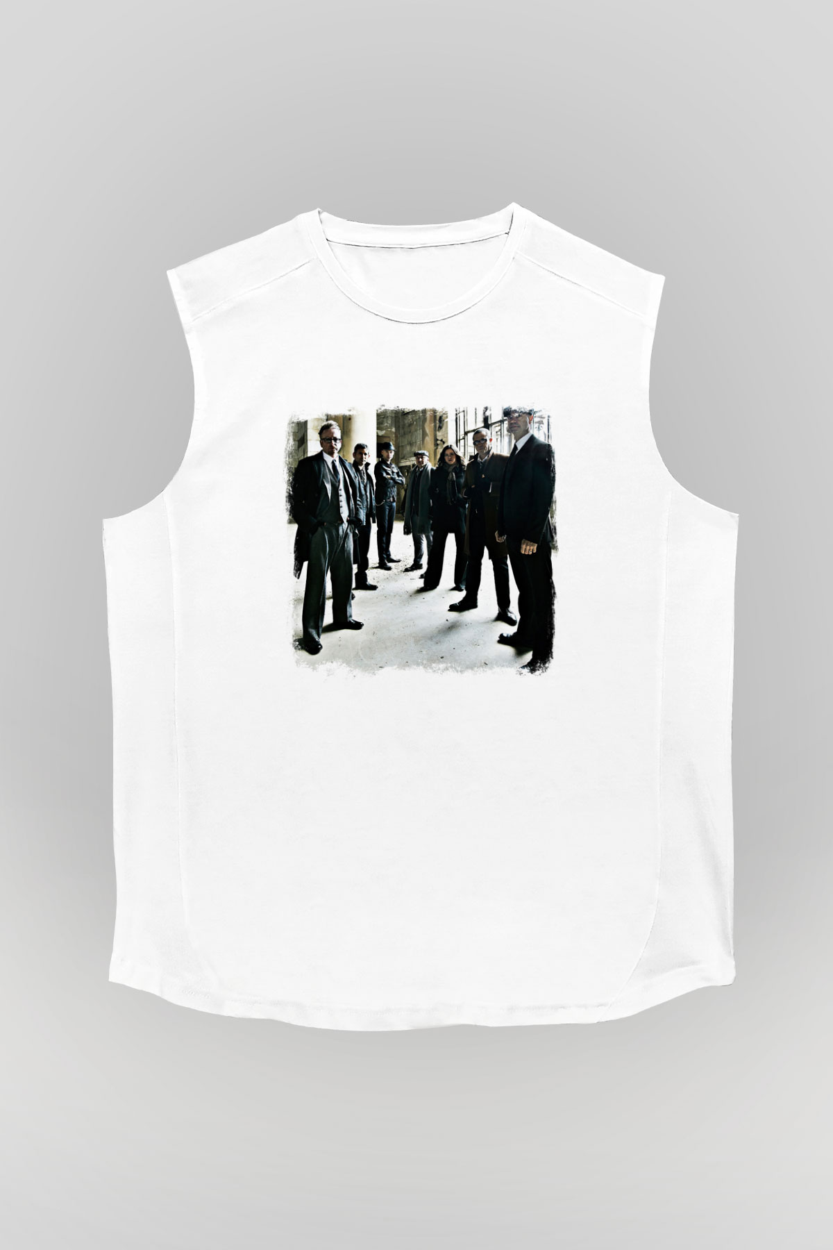 Flogging Molly Baskılı Unisex Beyaz Kolsuz Tişört
