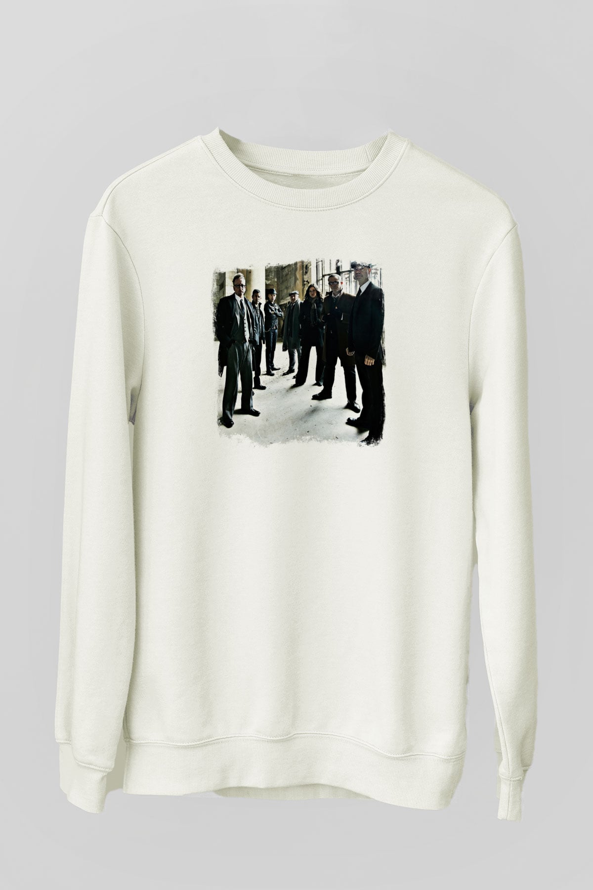 Flogging Molly Baskılı Unisex Beyaz Sweatshirt