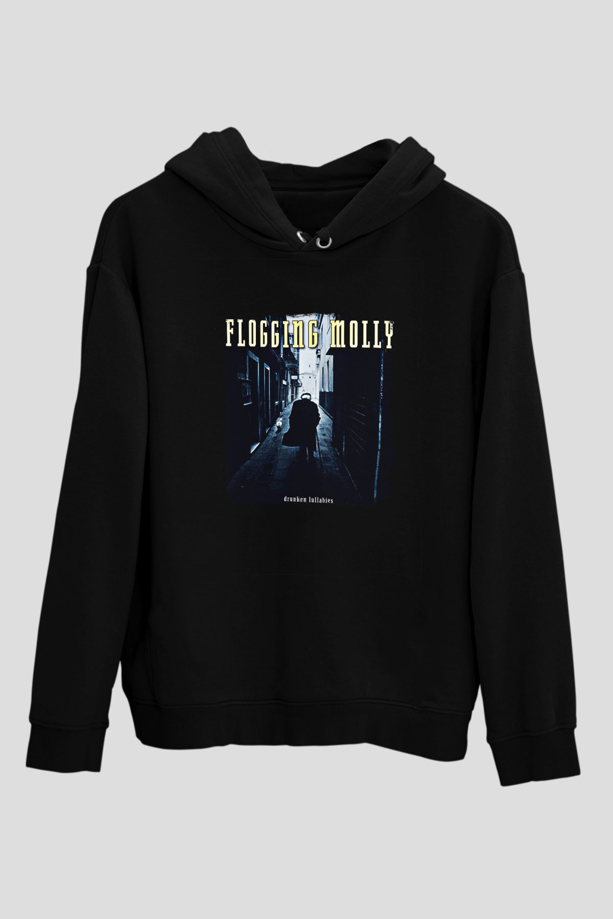 Flogging Molly Baskılı Unisex Siyah Hoodie