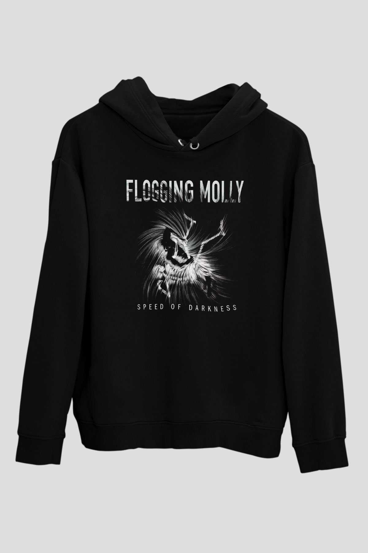 Flogging Molly Siyah Unisex Hoodie