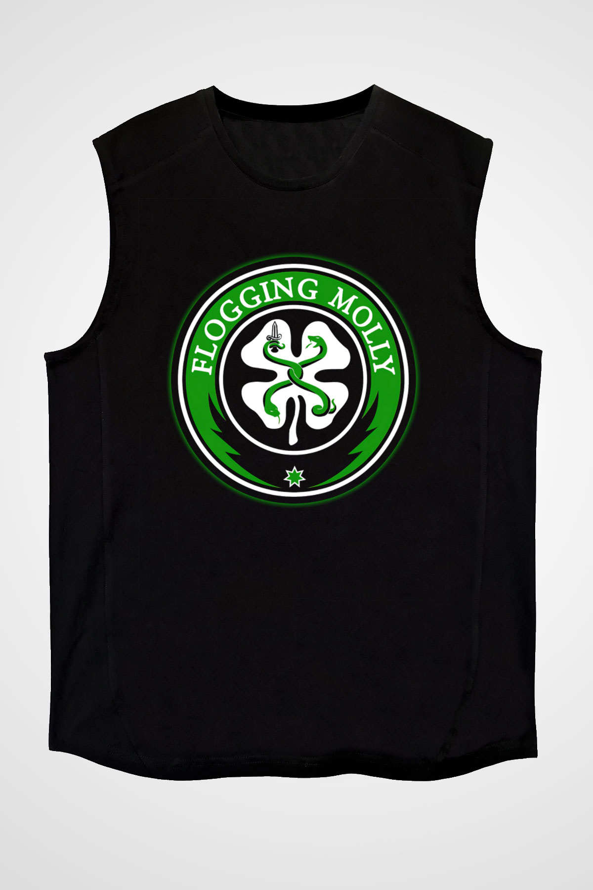 Flogging Molly Siyah Unisex Kolsuz Tişört