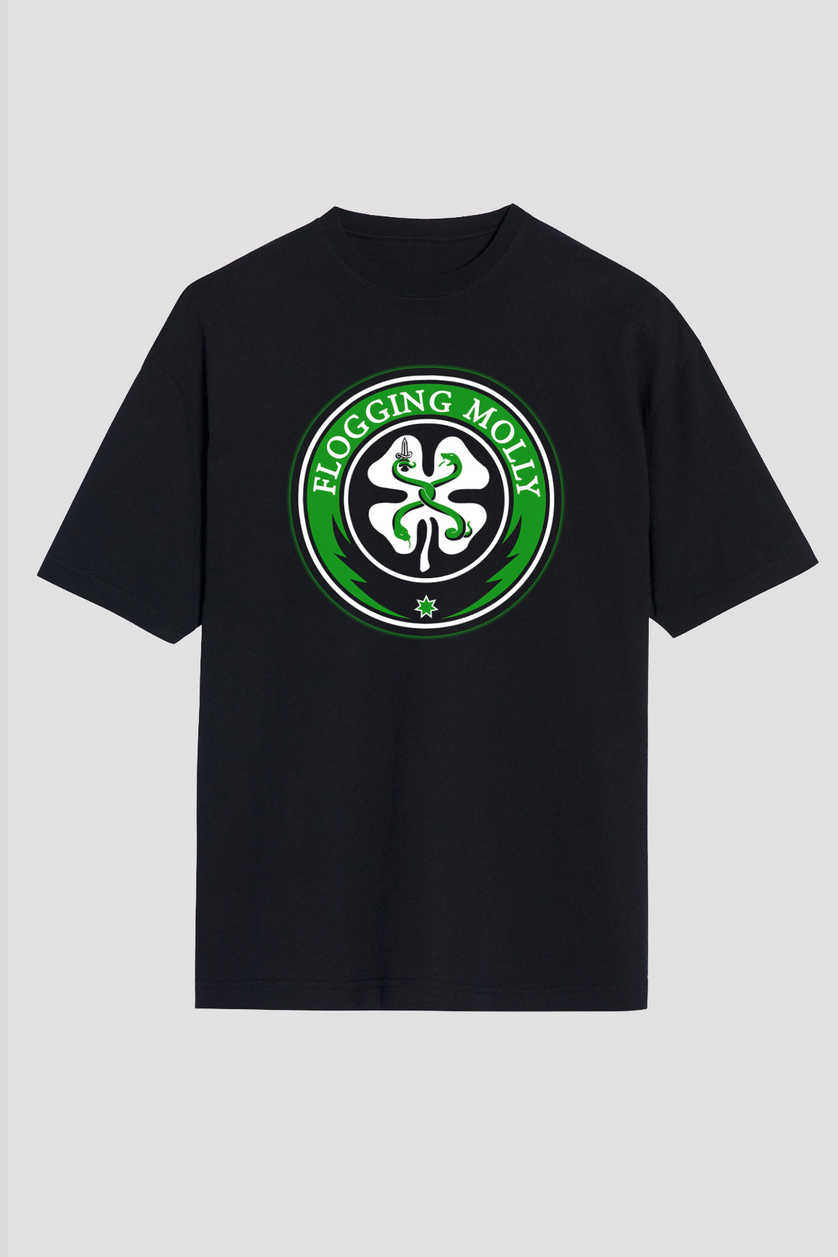 Flogging Molly Siyah Unisex Oversize Tişört T-Shirt