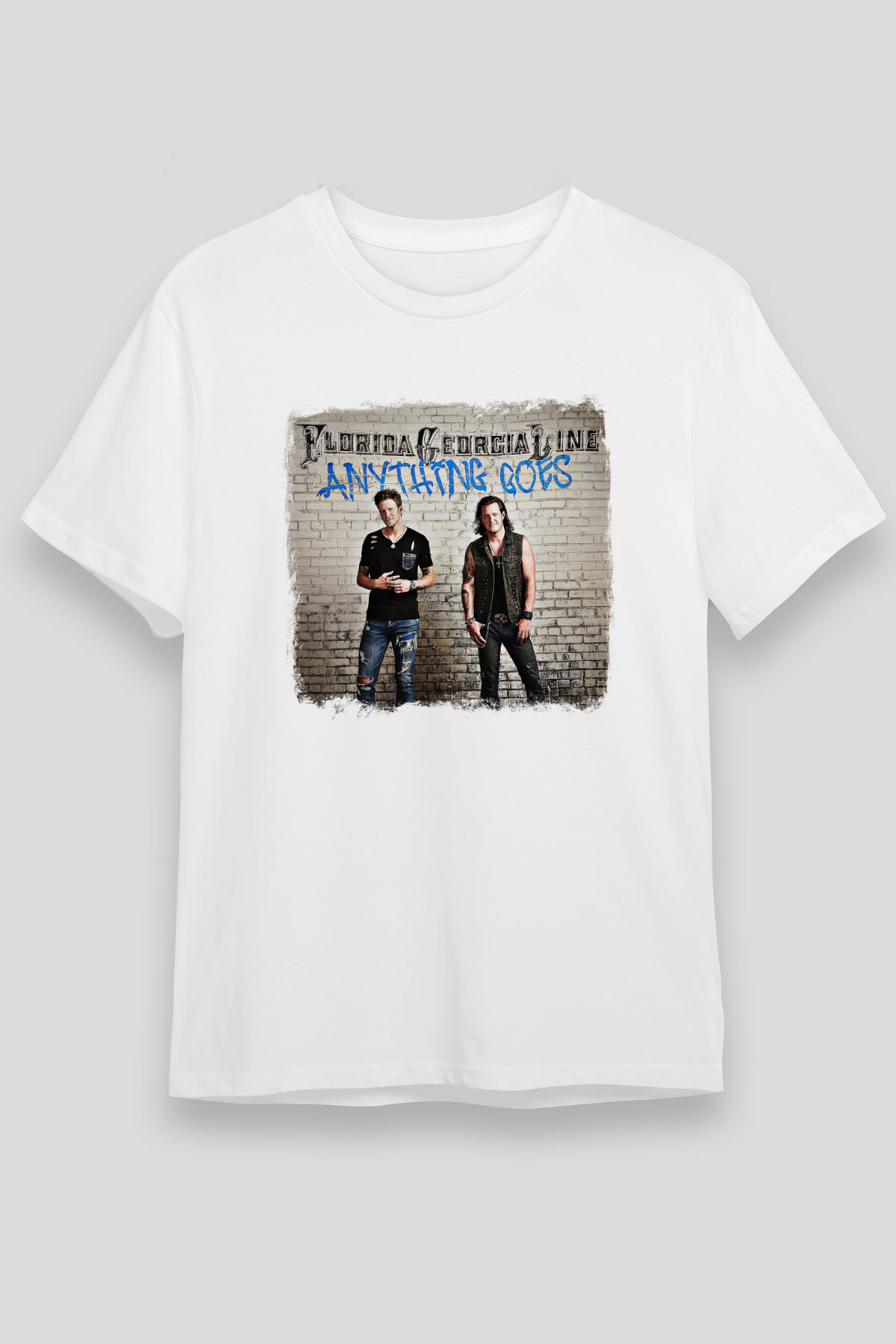 Florida Georgia Line Baskılı Unisex Beyaz Tişört