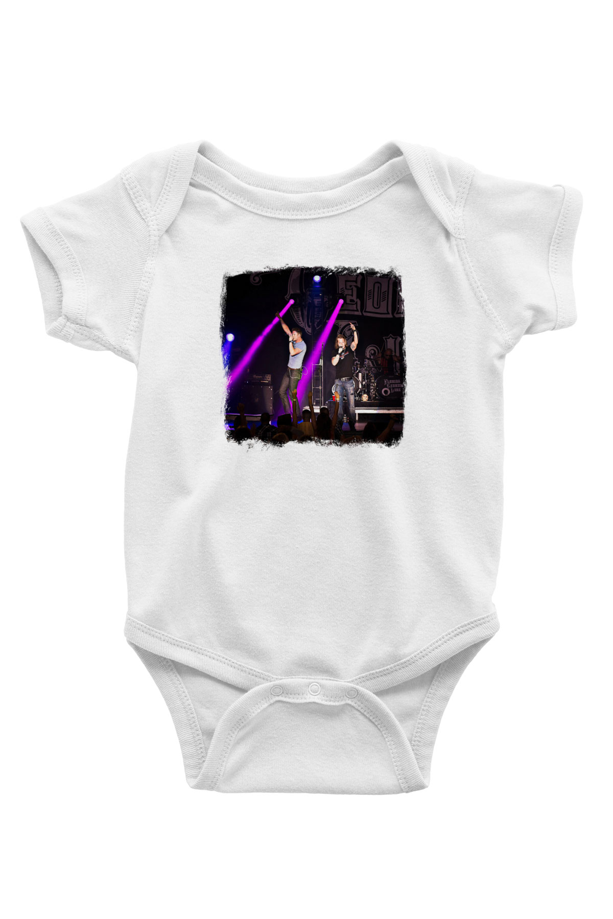 Florida Georgia Line Baskılı Unisex Beyaz Bebek Body - Zıbın