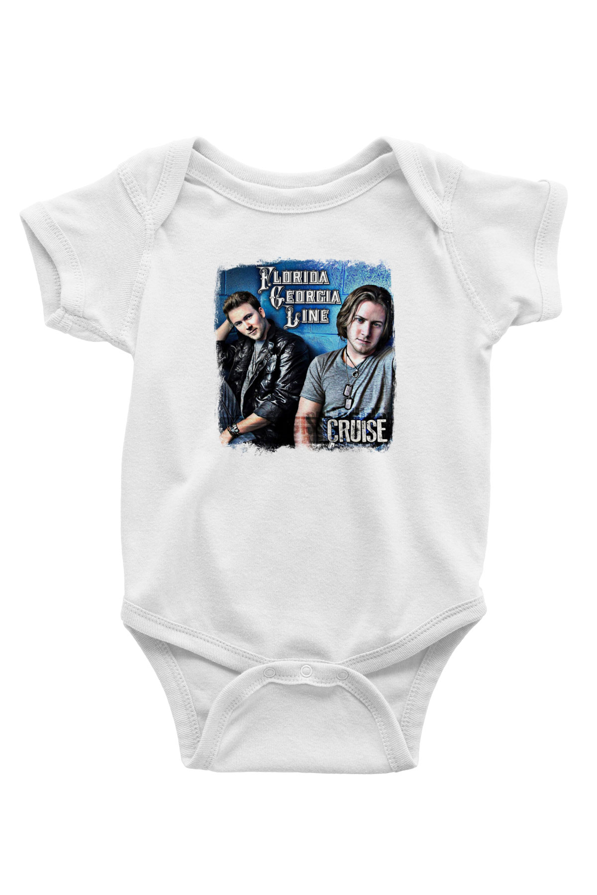 Florida Georgia Line Baskılı Unisex Beyaz Bebek Body - Zıbın