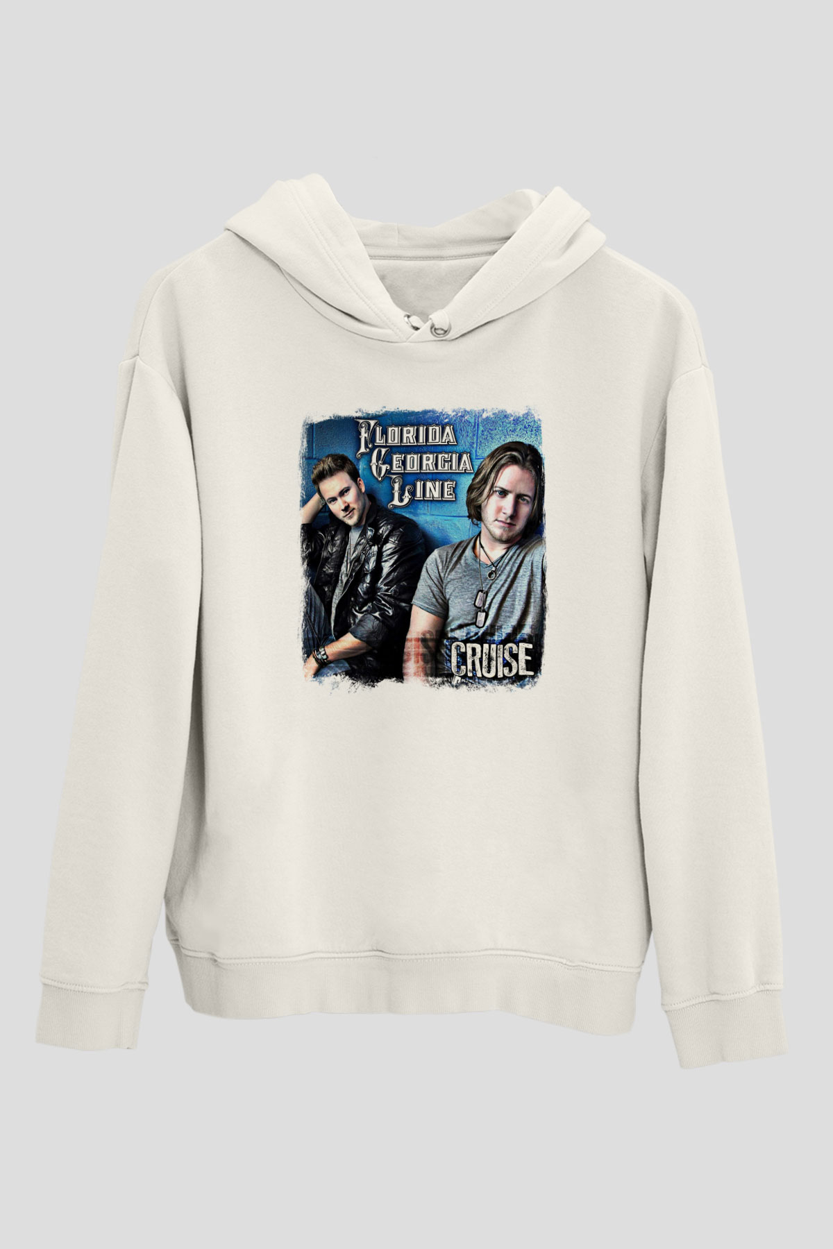 Florida Georgia Line Baskılı Unisex Beyaz Hoodie