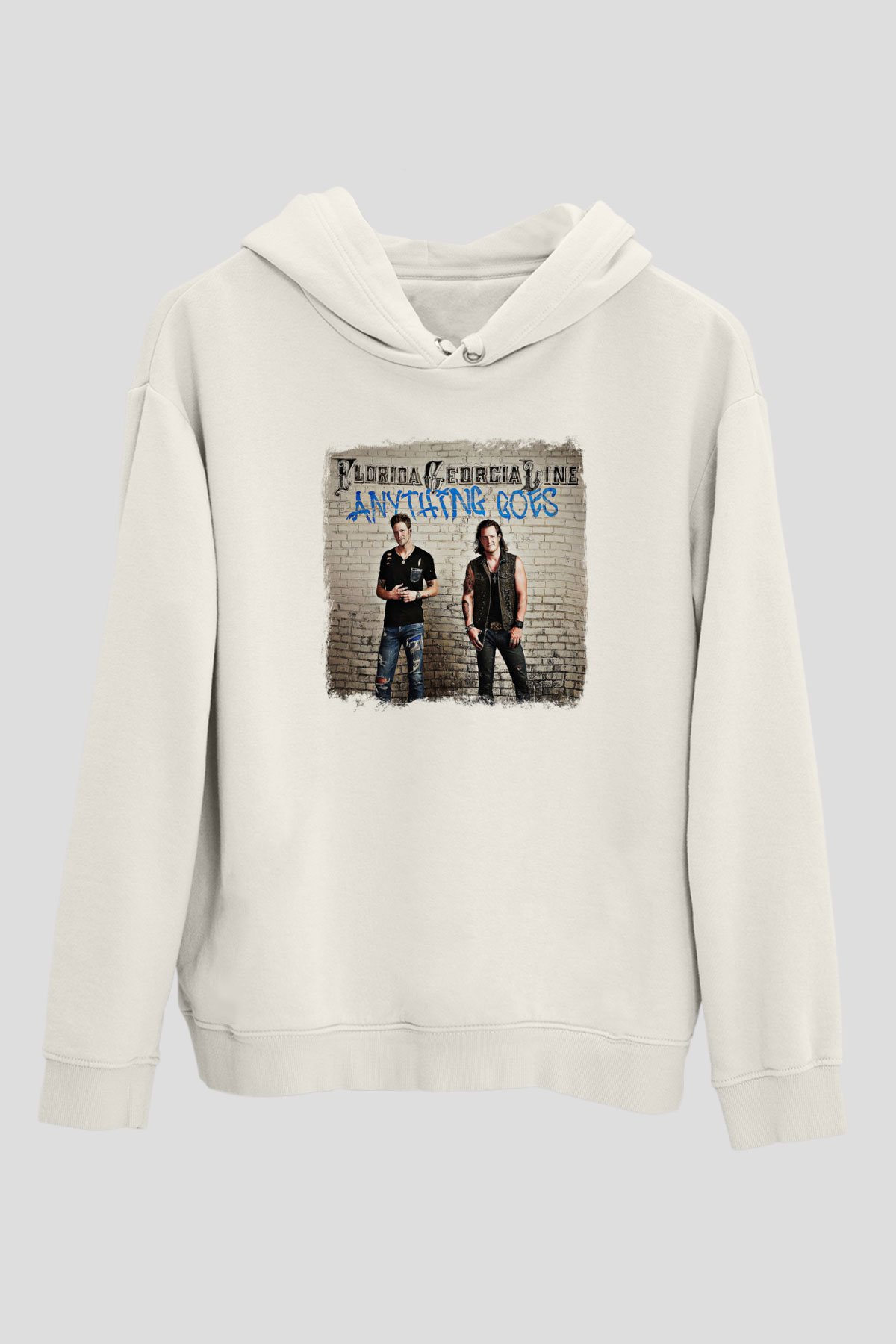 Florida Georgia Line Baskılı Unisex Beyaz Hoodie