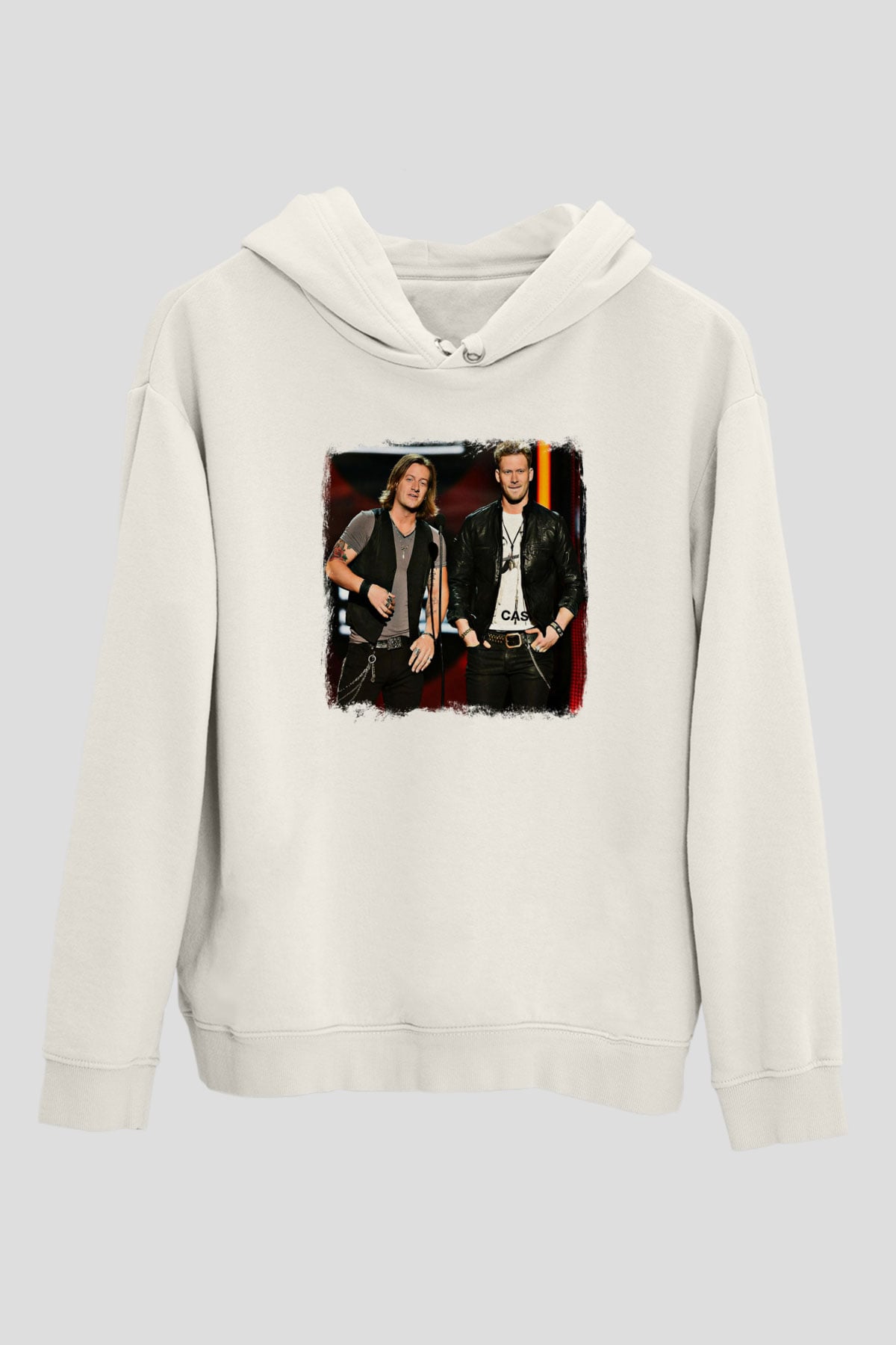 Florida Georgia Line Baskılı Unisex Beyaz Hoodie