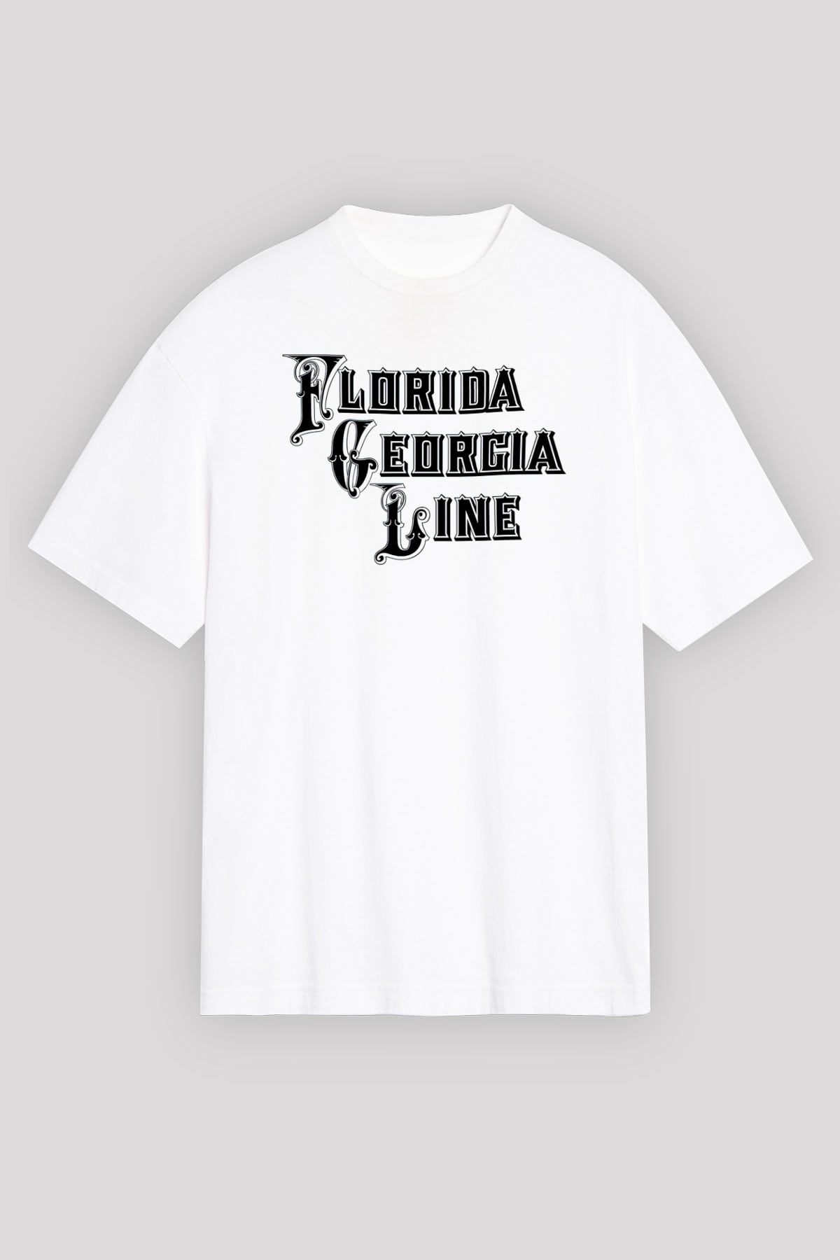 Florida Georgia Line Beyaz Unisex Tişört T-Shirt - TişörtFabrikası