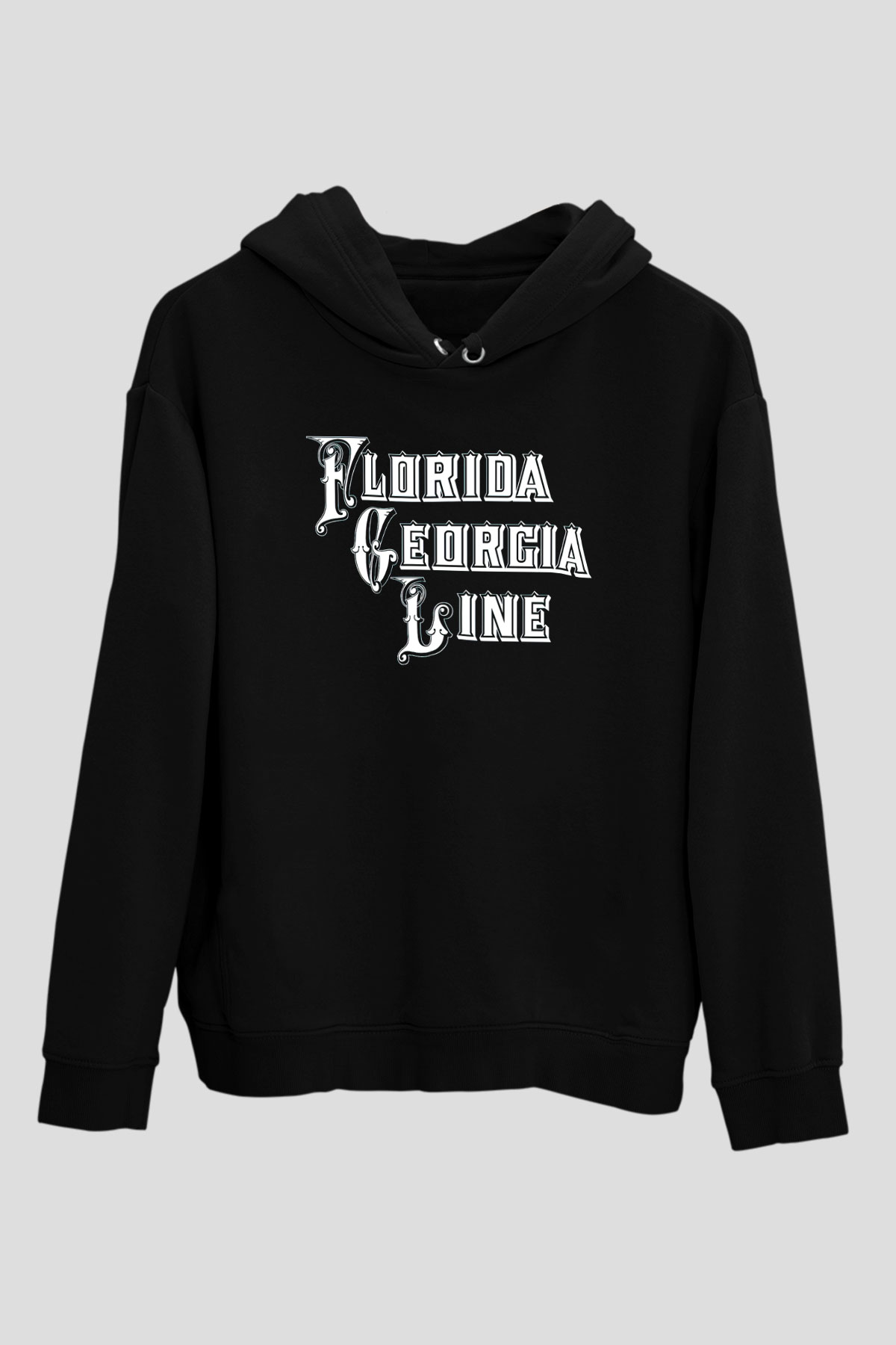 Florida Georgia Line Siyah Unisex Kapüşonlu Sweatshirt