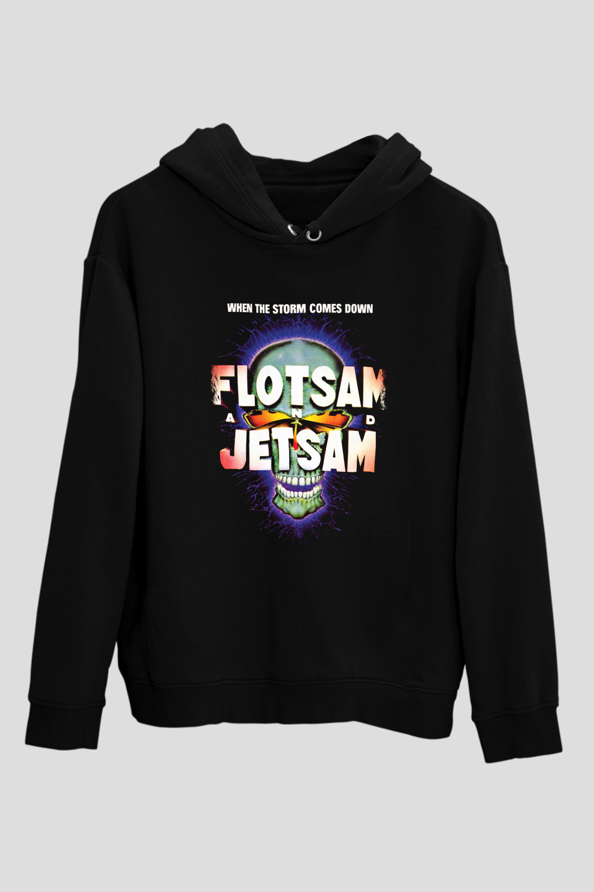 Flotsam and Jetsam Baskılı Unisex Siyah Hoodie