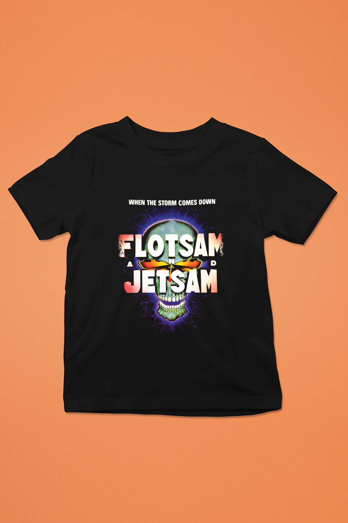 Flotsam and Jetsam Baskılı Unisex Siyah Çocuk Tişört