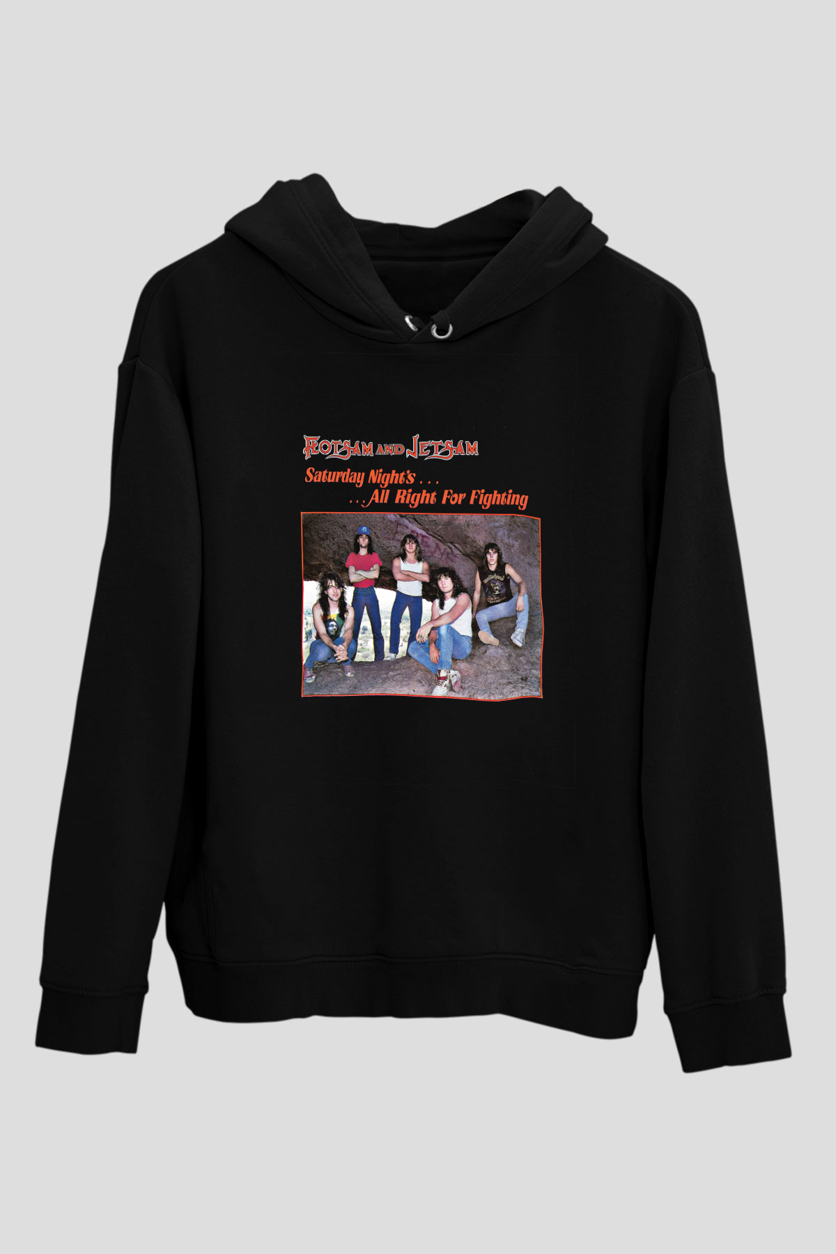 Flotsam and Jetsam Baskılı Unisex Siyah Hoodie