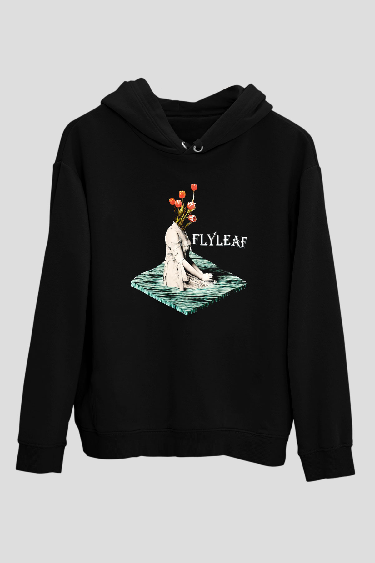 Flyleaf Siyah Unisex Kapüşonlu Sweatshirt