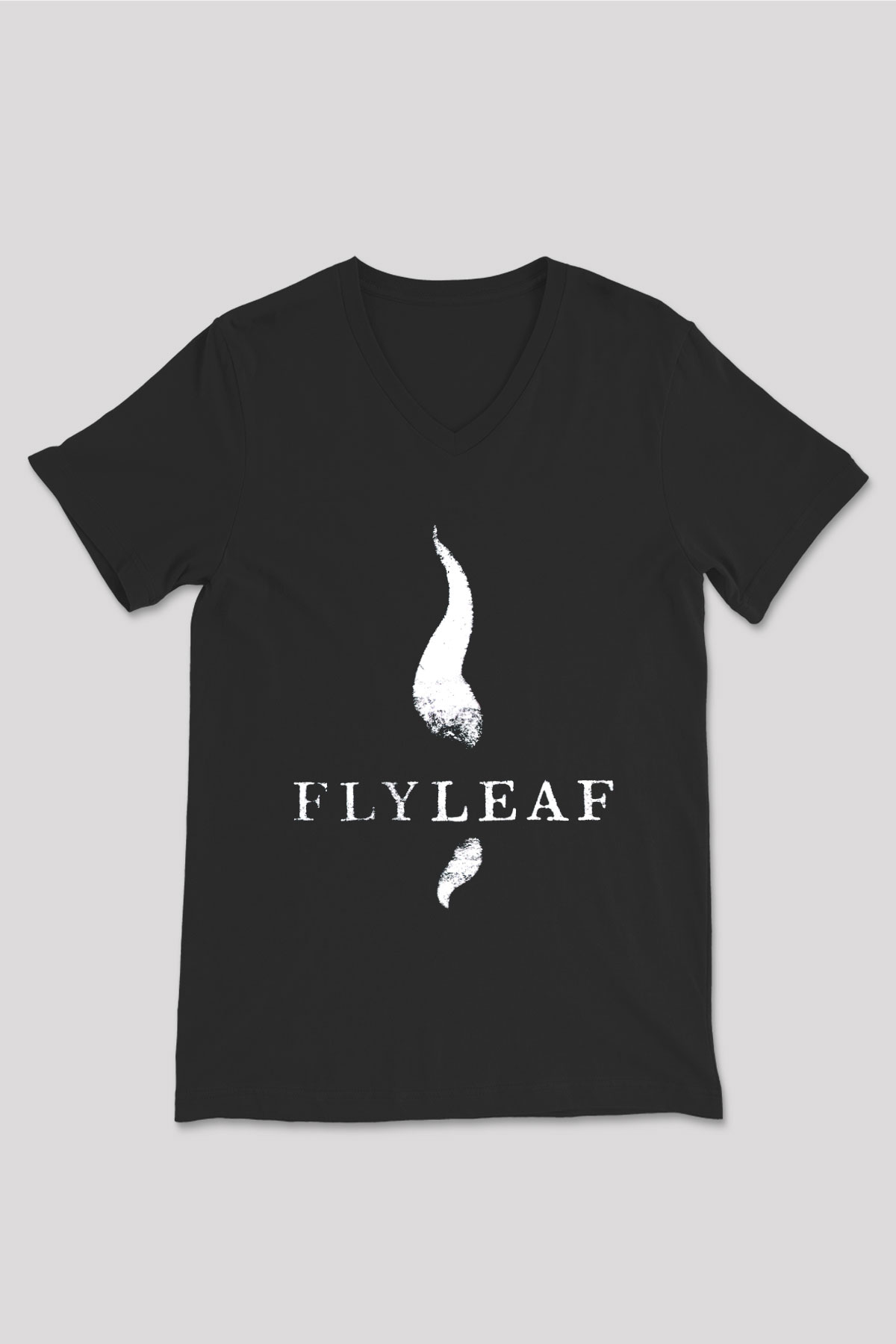 Flyleaf Siyah Unisex V Yaka Tişört