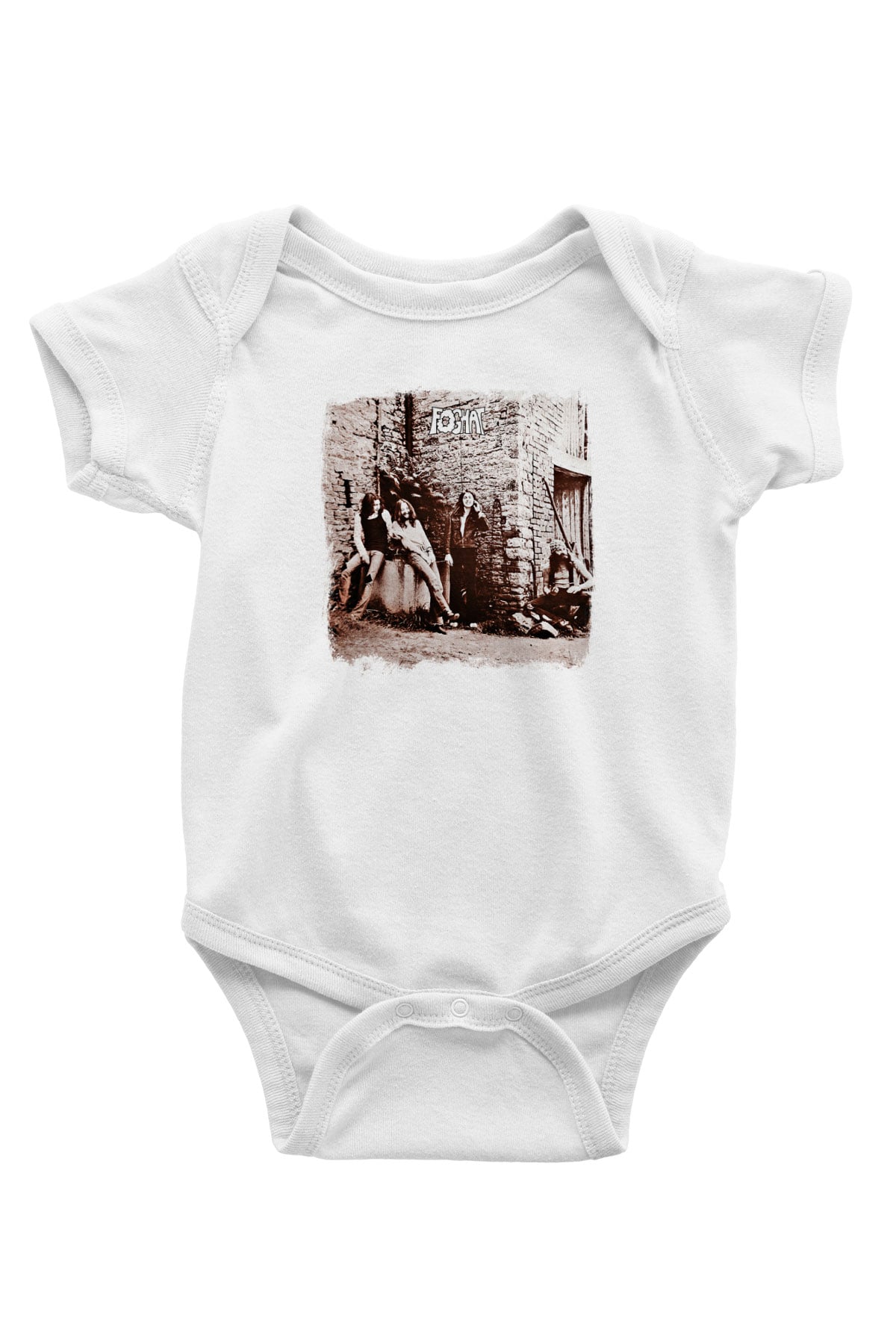 Foghat Baskılı Unisex Beyaz Bebek Body - Zıbın