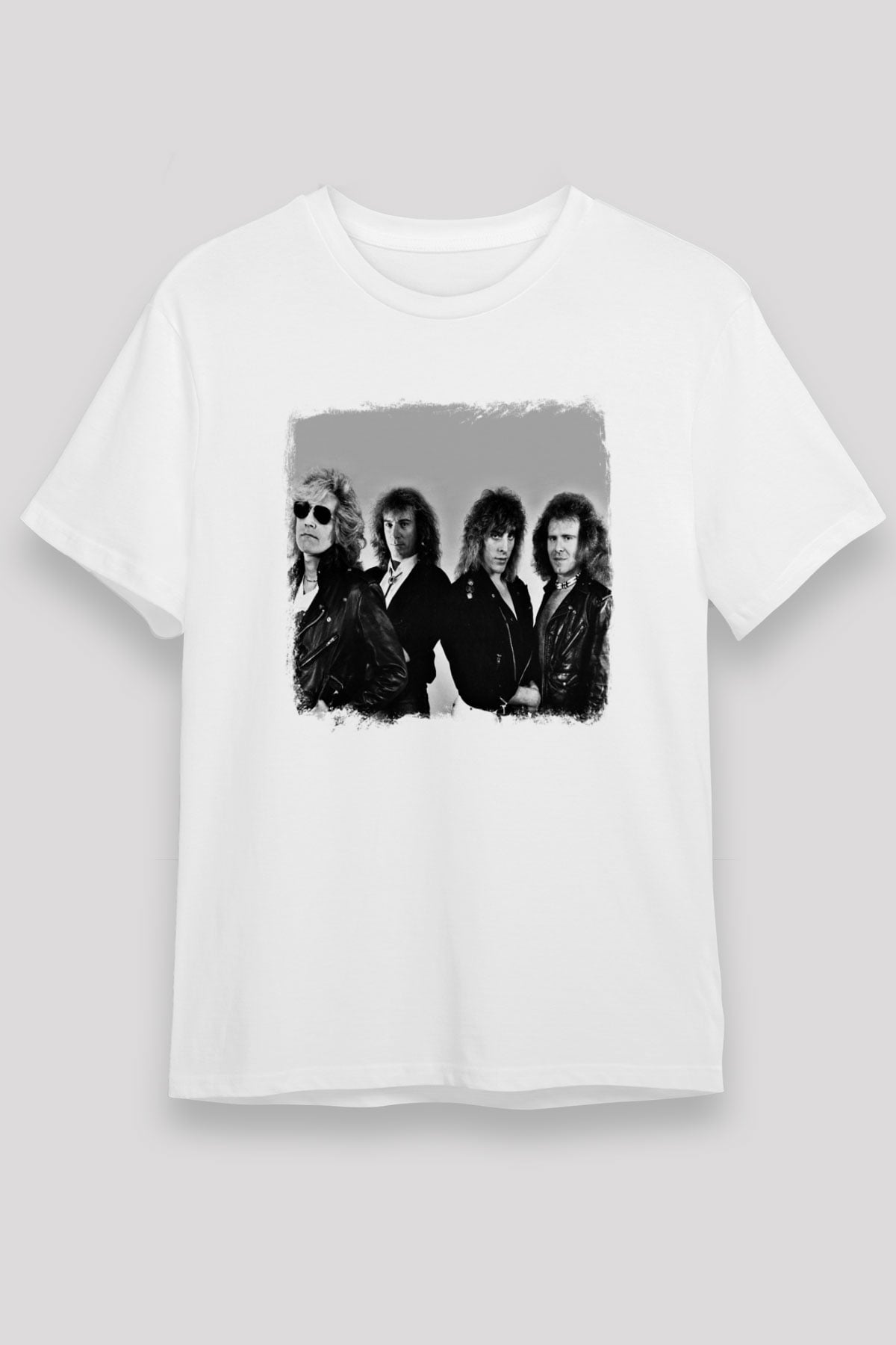 Foghat Baskılı Unisex Beyaz Tişört