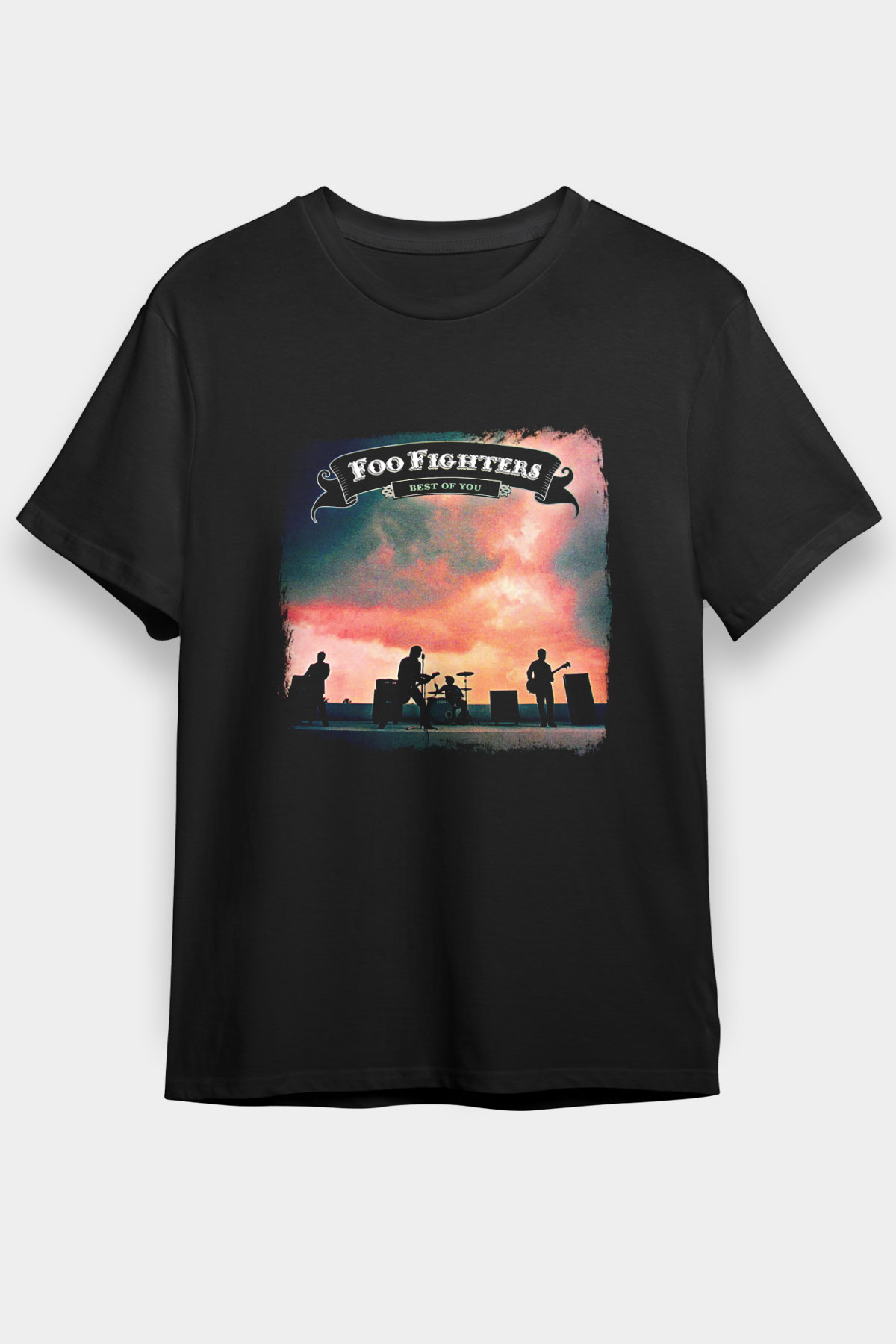 Foo Fighters Unisex Black Graphic Tee - STREETWEAR