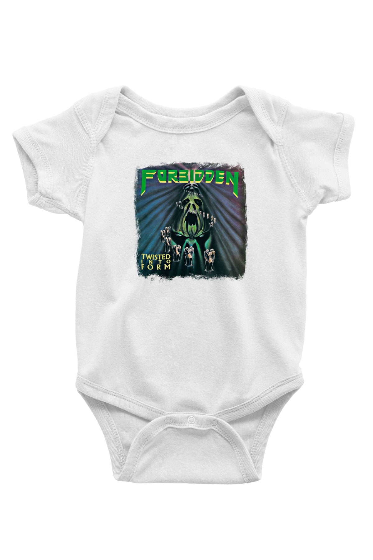 Forbidden Baskılı Unisex Beyaz Bebek Body - Zıbın