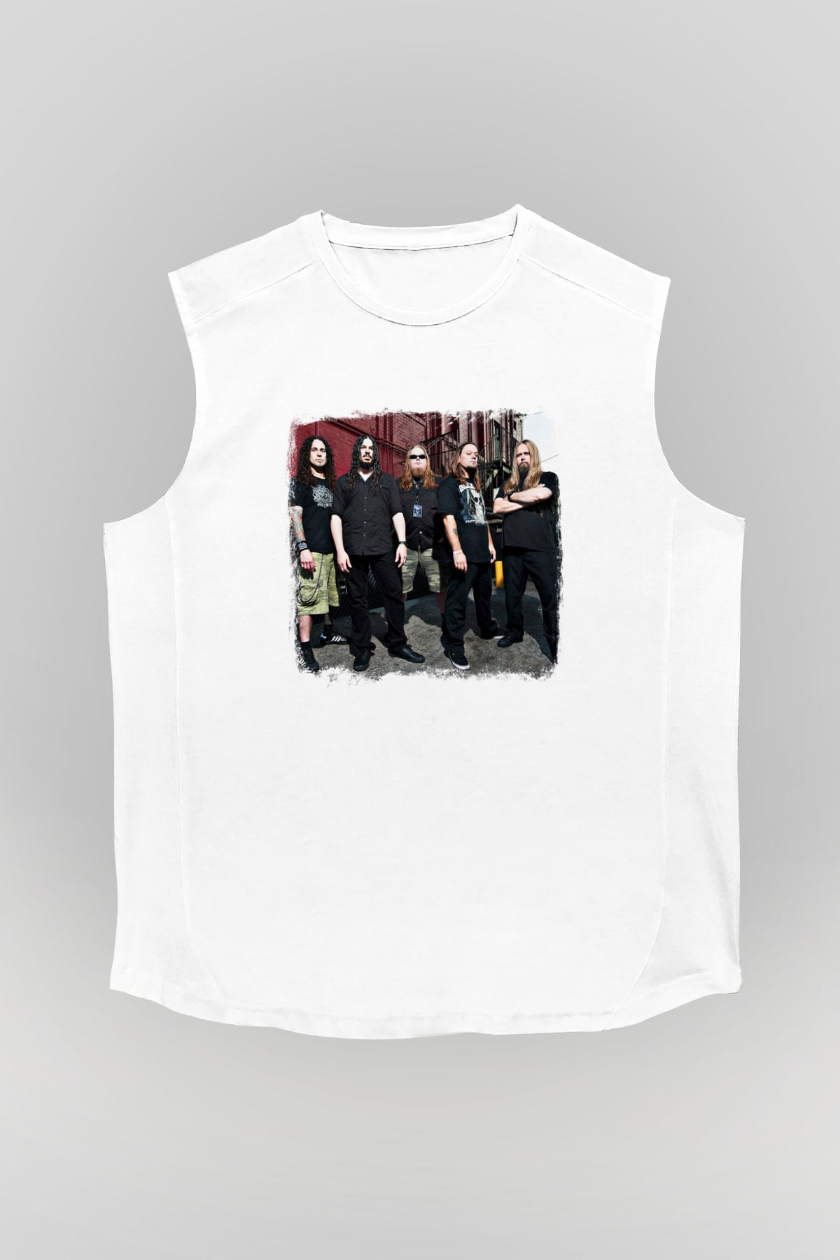 Forbidden Baskılı Unisex Beyaz Kolsuz Tişört