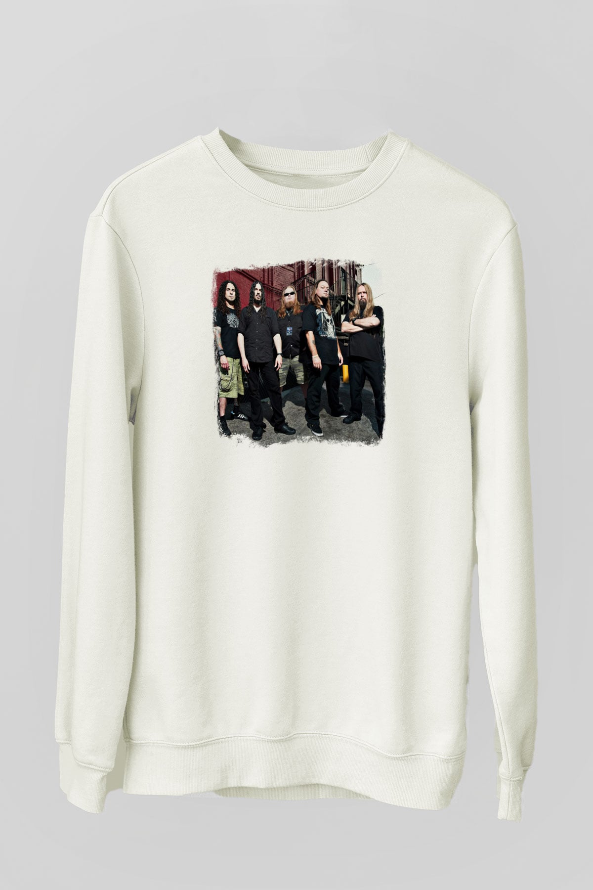 Forbidden Baskılı Unisex Beyaz Sweatshirt
