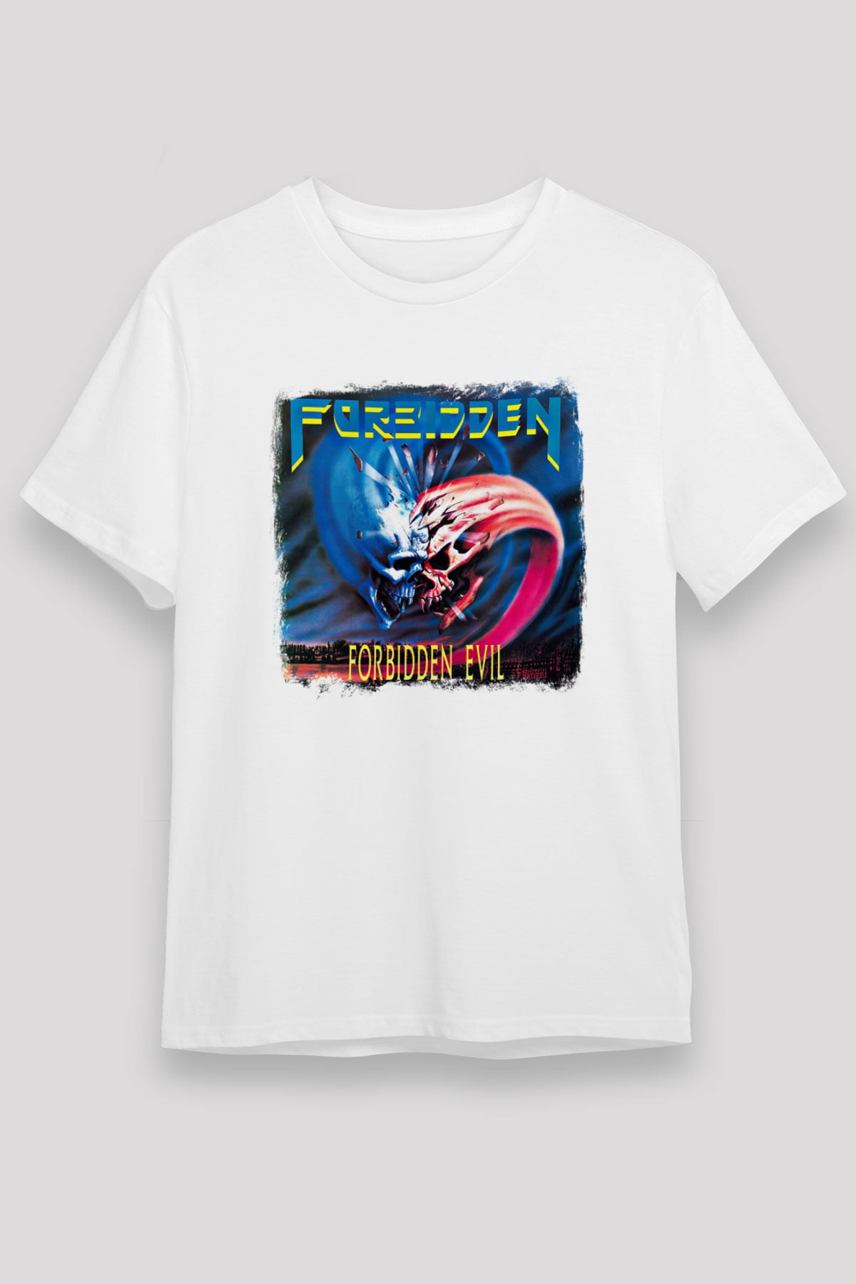Forbidden Baskılı Unisex Beyaz Tişört