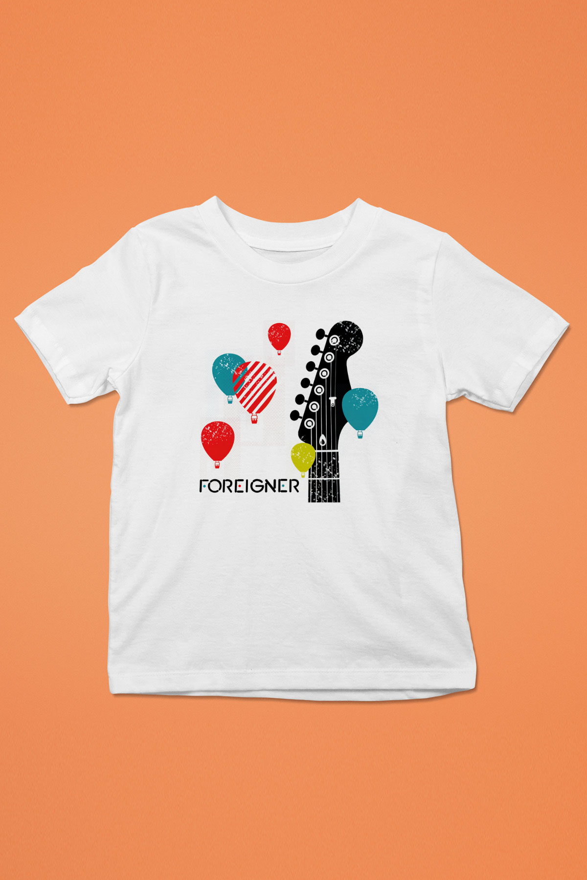 Foreigner Baskılı Beyaz Unisex Çocuk Tişört