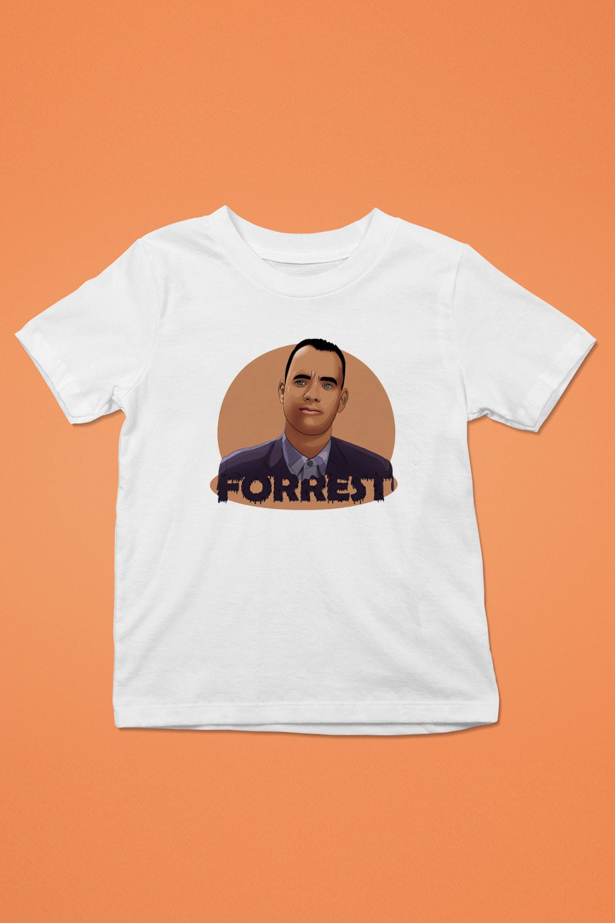 Forrest Gump Baskılı Beyaz Unisex Çocuk Tişört