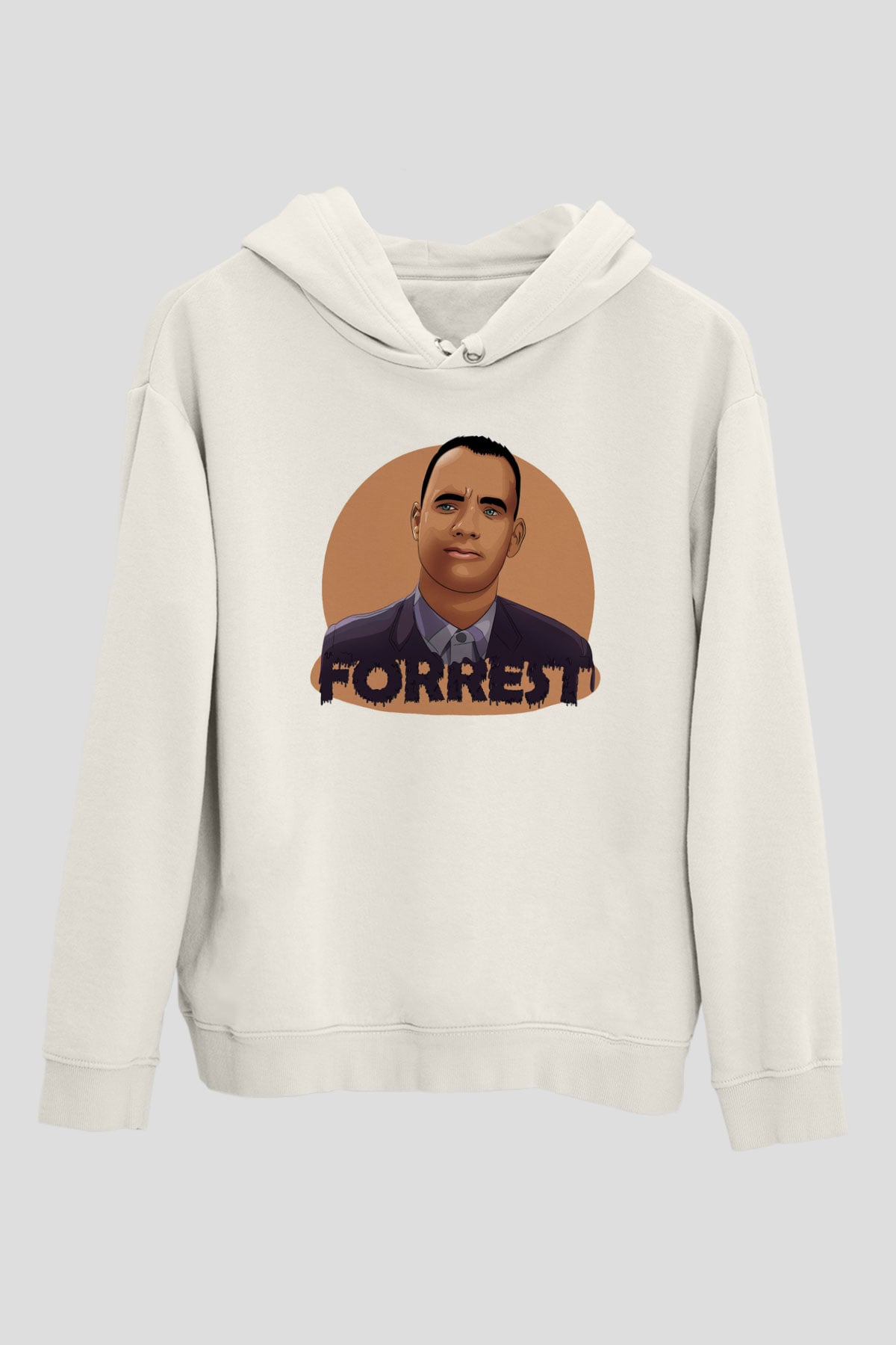 Forrest Gump Beyaz Unisex Kapşonlu Sweatshirt