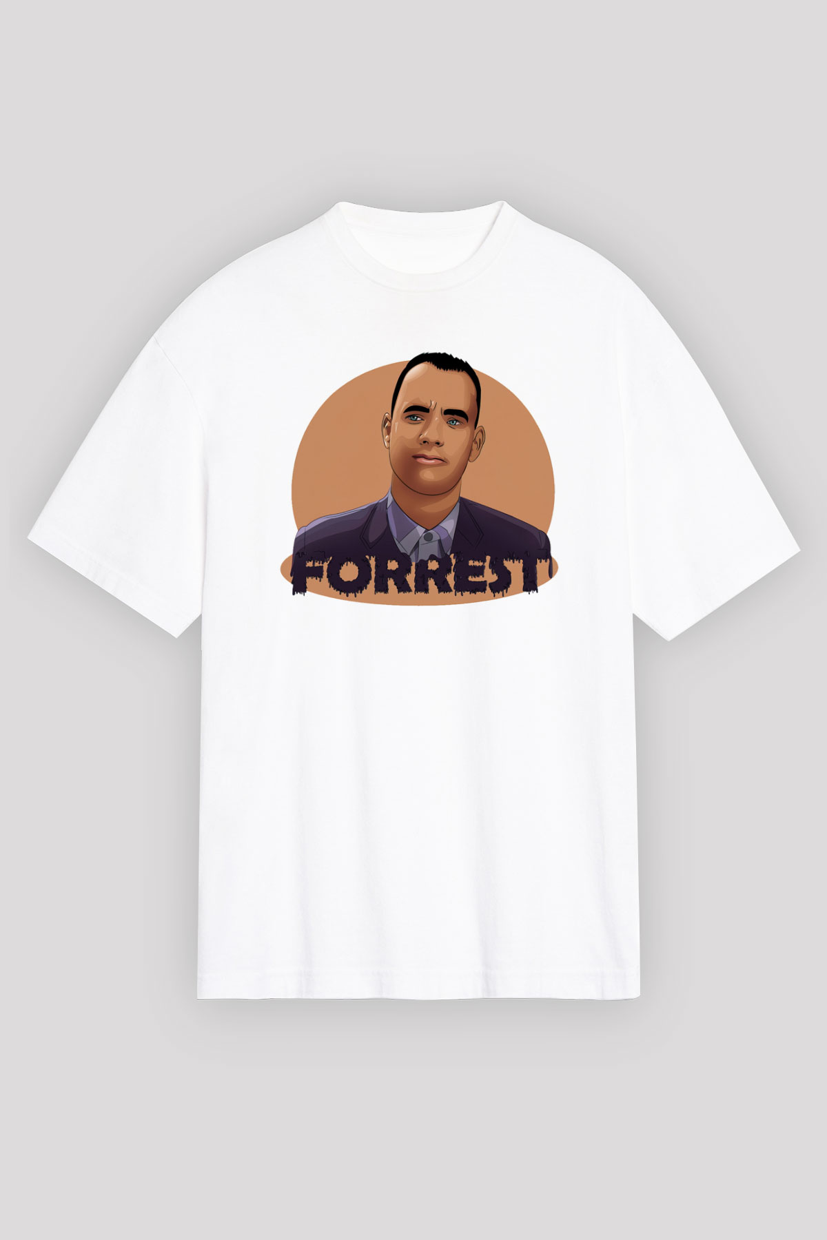 Forrest Gump Beyaz Unisex Oversize Tişört