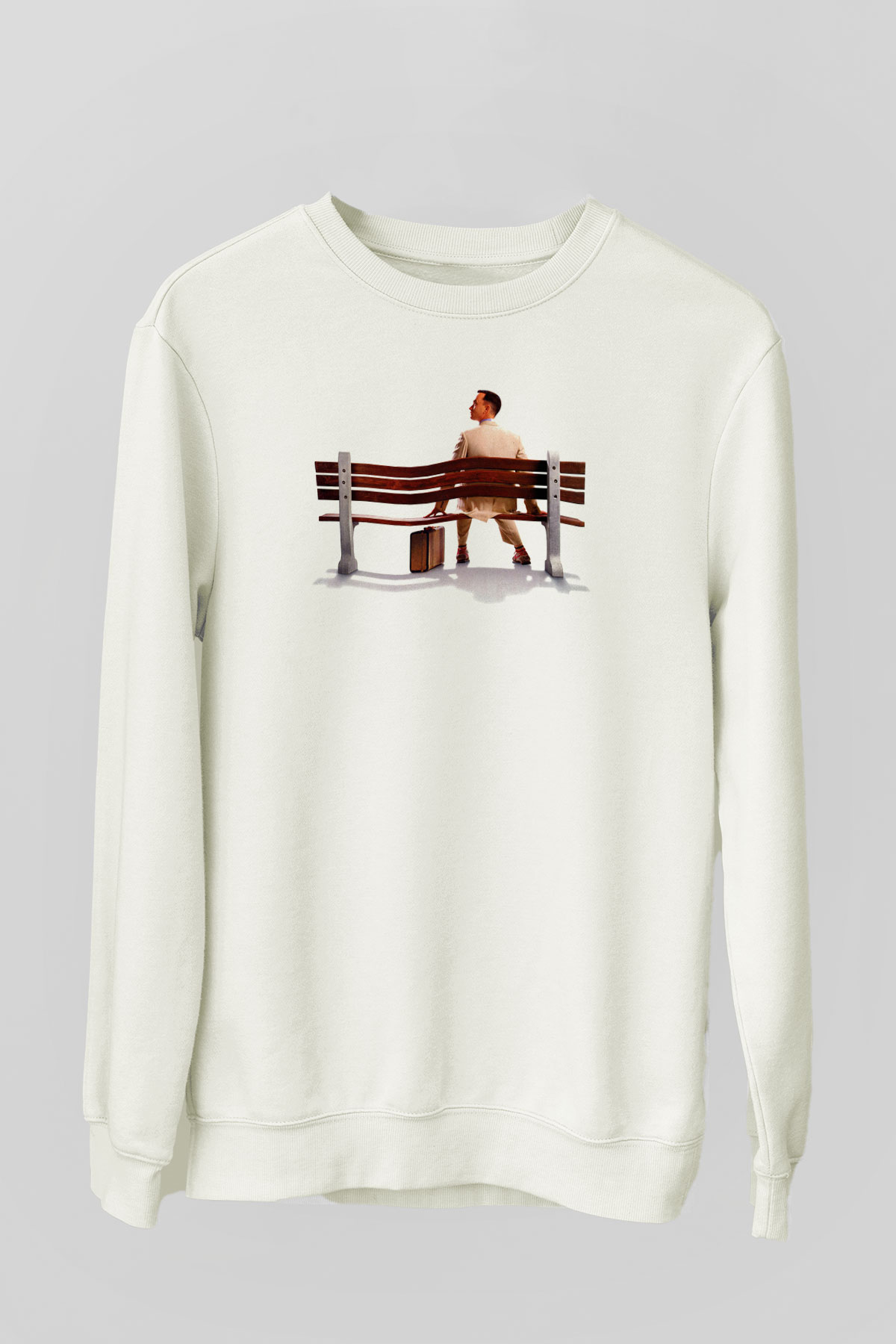 Forrest Gump Beyaz Unisex Sweatshirt