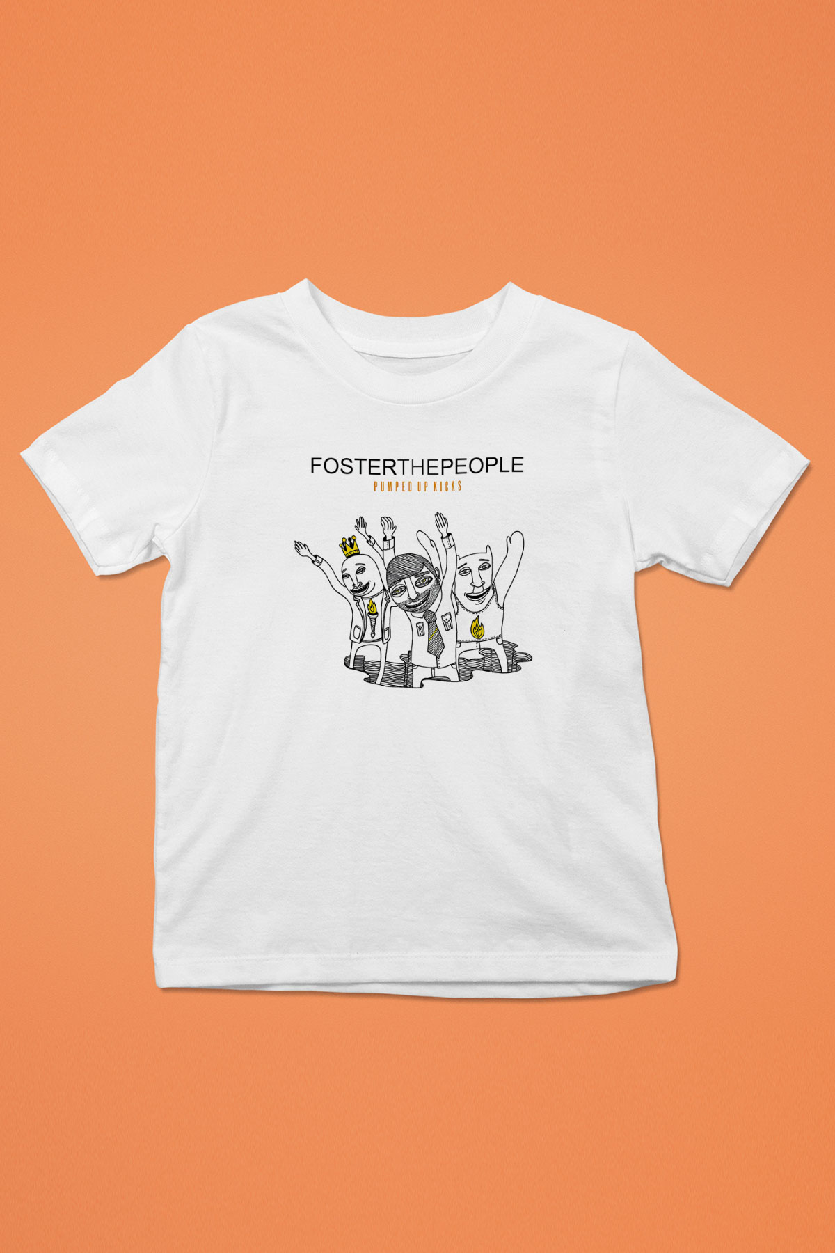 Foster the People Baskılı Unisex Beyaz Çocuk Tişört