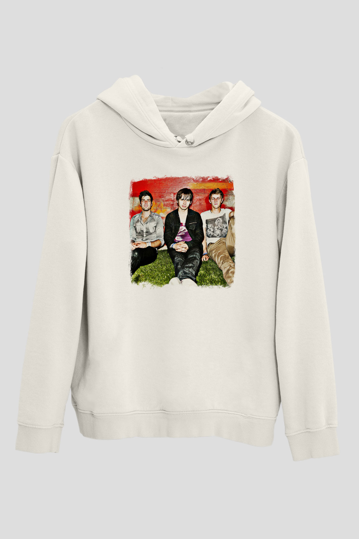 Foster the People Baskılı Unisex Beyaz Hoodie