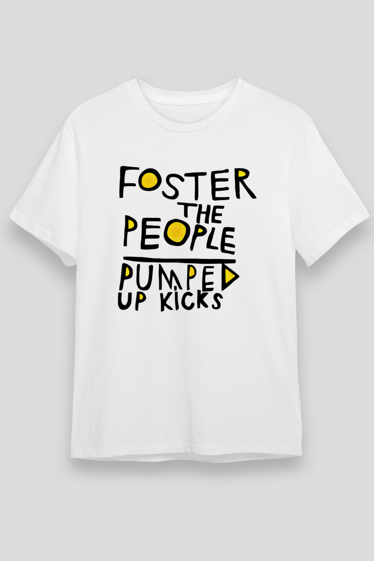 Foster the People Baskılı Unisex Beyaz Tişört