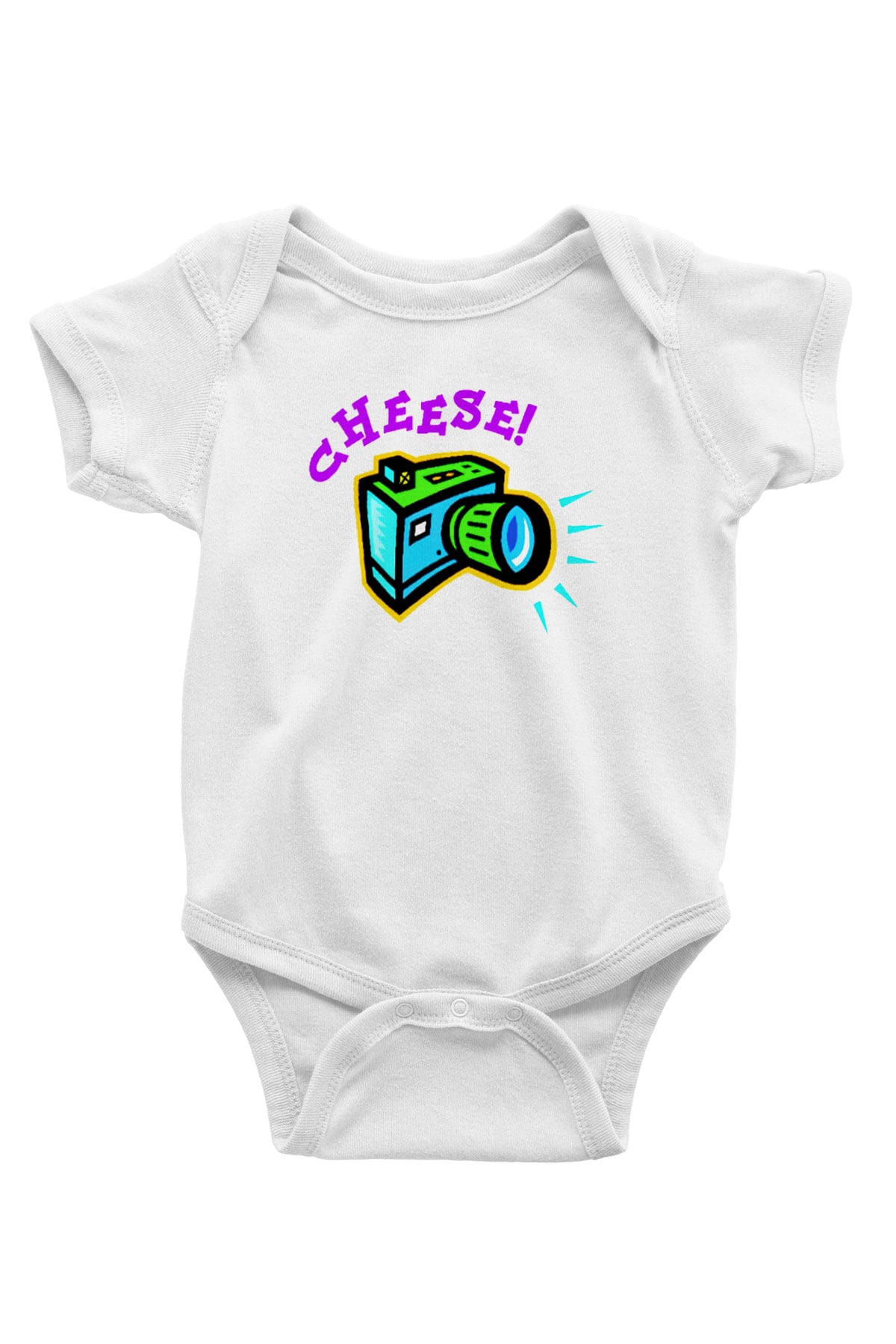 Fotoğrafçı Baskılı Beyaz Unisex Bebek Body - Zıbın