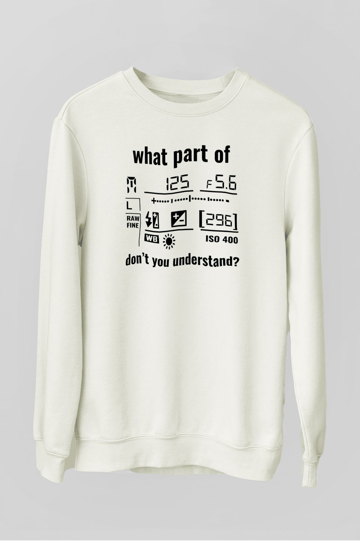 Fotoğrafçı Beyaz Unisex Sweatshirt