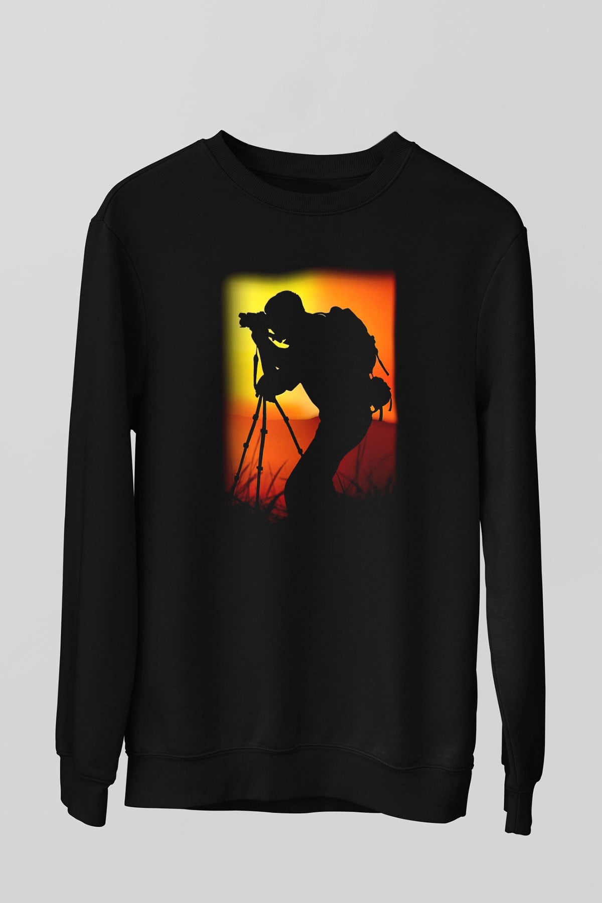Fotoğrafçı Siyah Unisex Sweatshirt