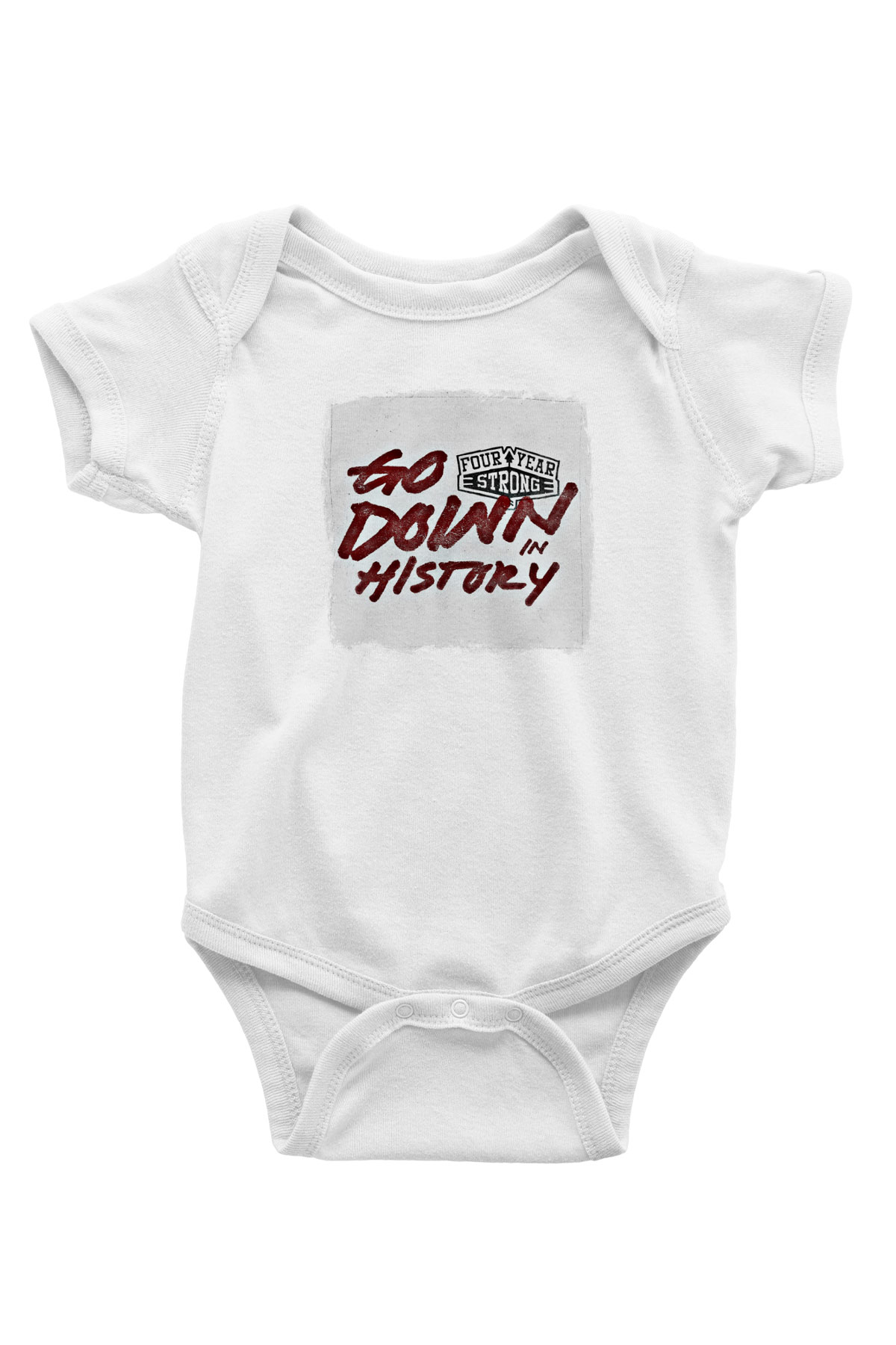 Four Year Strong Baskılı Unisex Beyaz Bebek Body - Zıbın