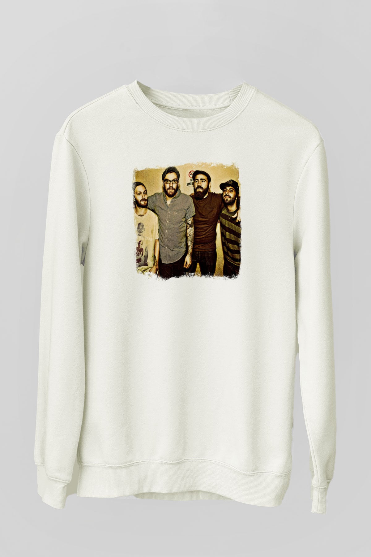 Four Year Strong Baskılı Unisex Beyaz Sweatshirt