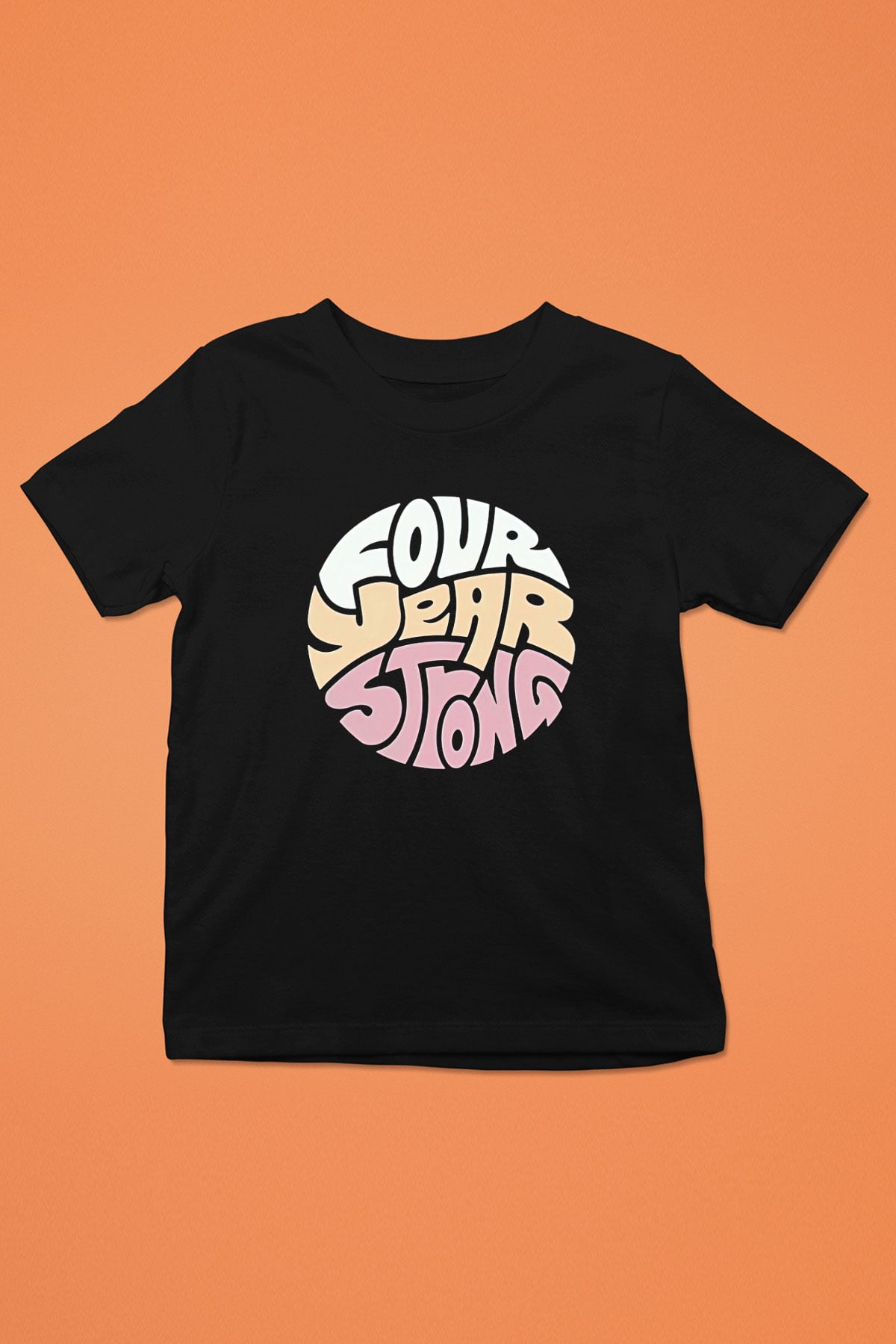 Four Year Strong Baskılı Unisex Siyah Çocuk Tişört - Tshirt