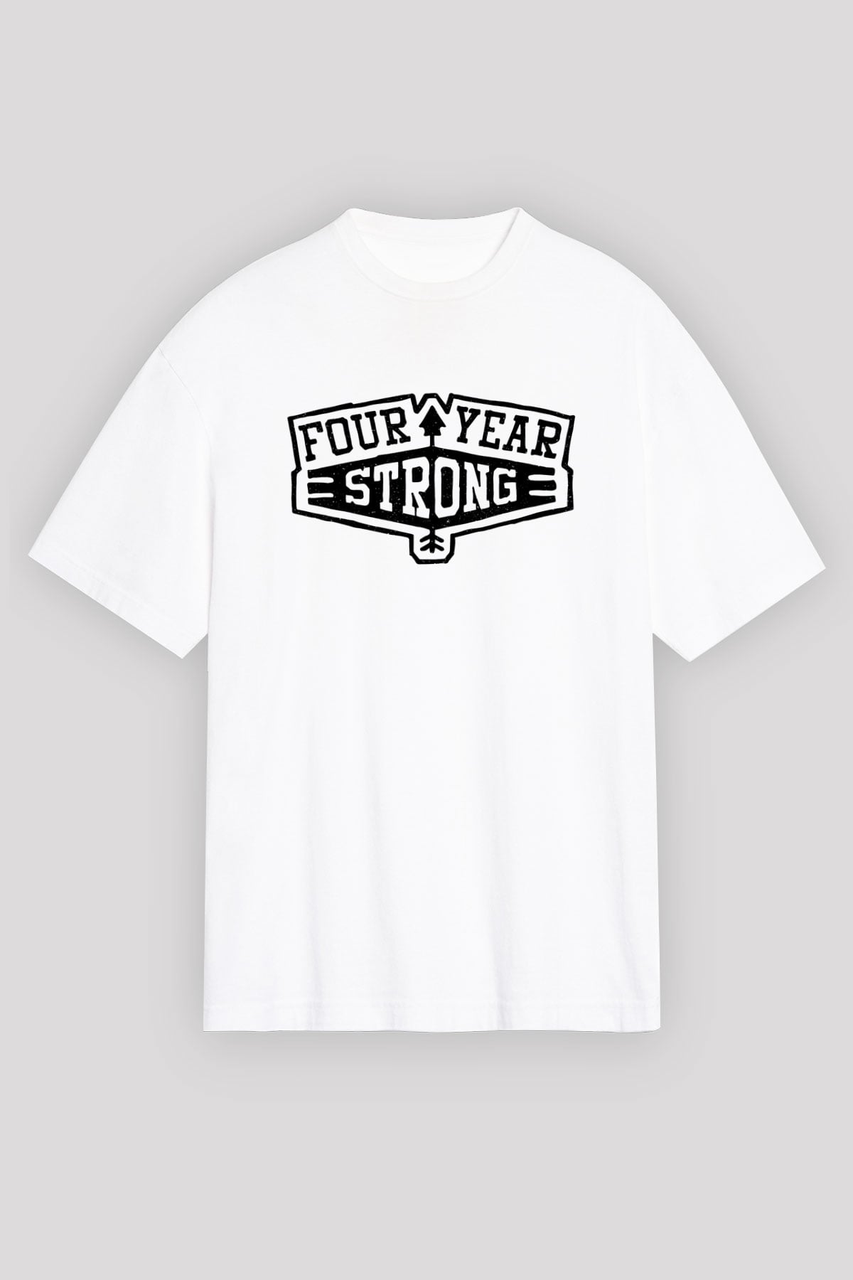 Four Year Strong Beyaz Unisex Oversize Tişört T-Shirt