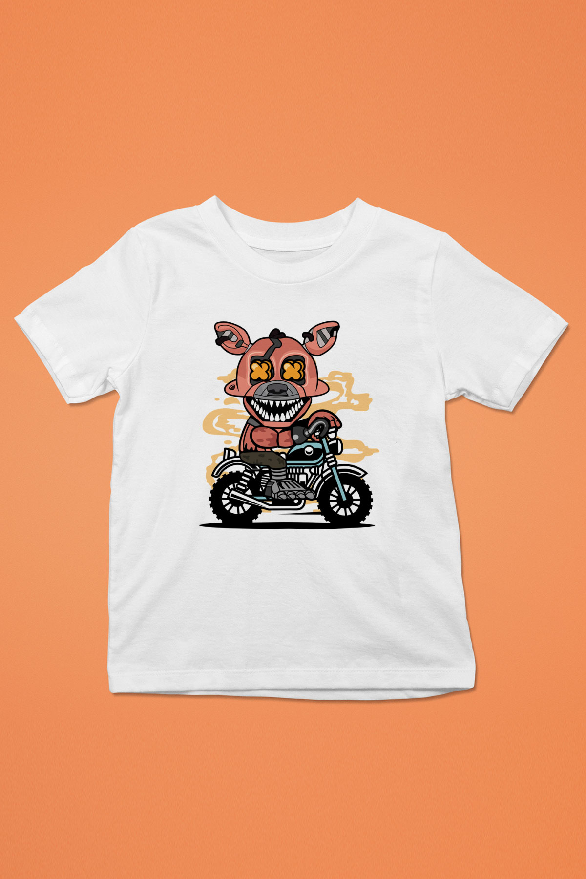 Foxy Motocross Baskılı Unisex Beyaz Çocuk Tişört